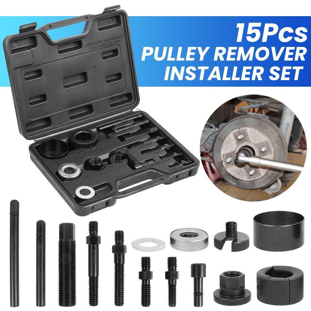 Power Steering Pump Pulley Puller Remover Alternator Installer Tool for GM Ford-