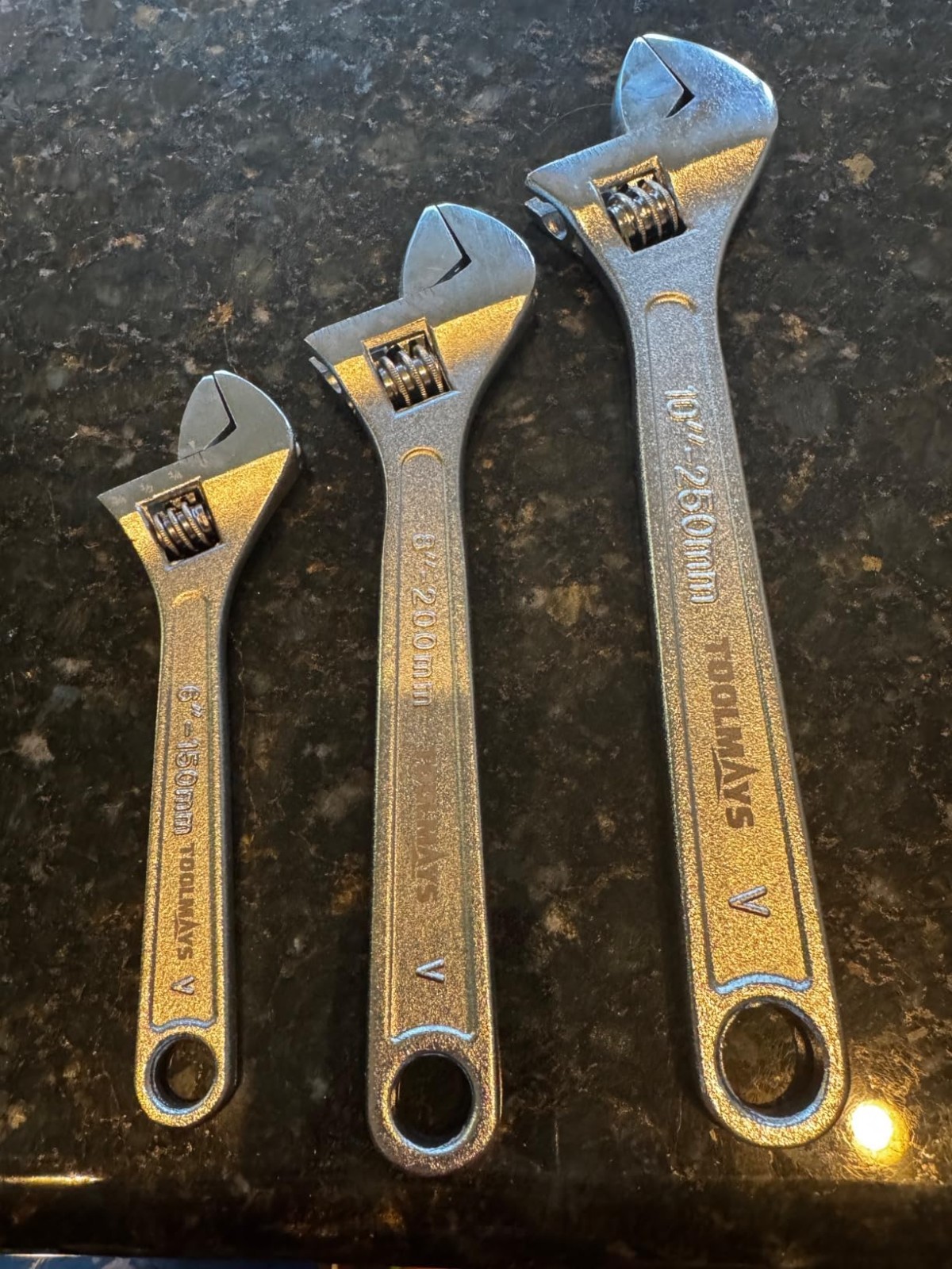 Adjustable Wrench Set Forged, 6″, 8″, 10″ aw capacity 1-3/8″