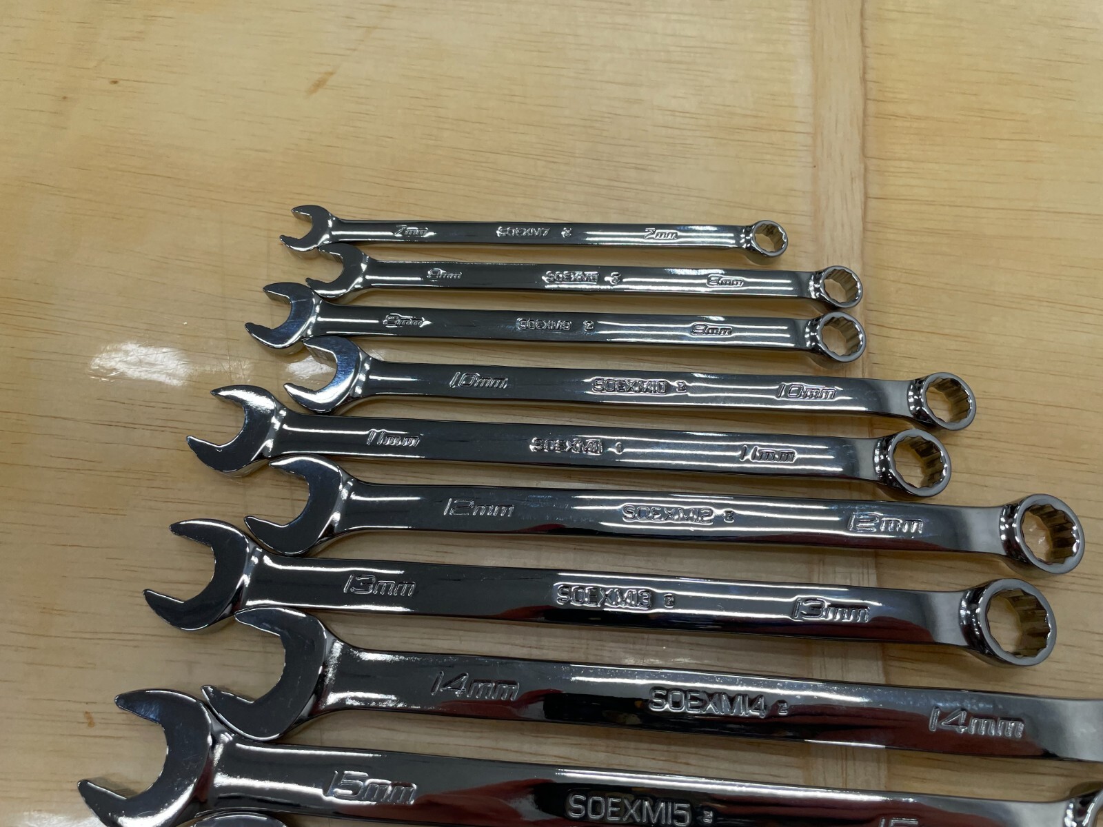 Snap-on Tools USA NEW 19pc MASTER METRIC Flank Drive Plus Combo Wrench Set