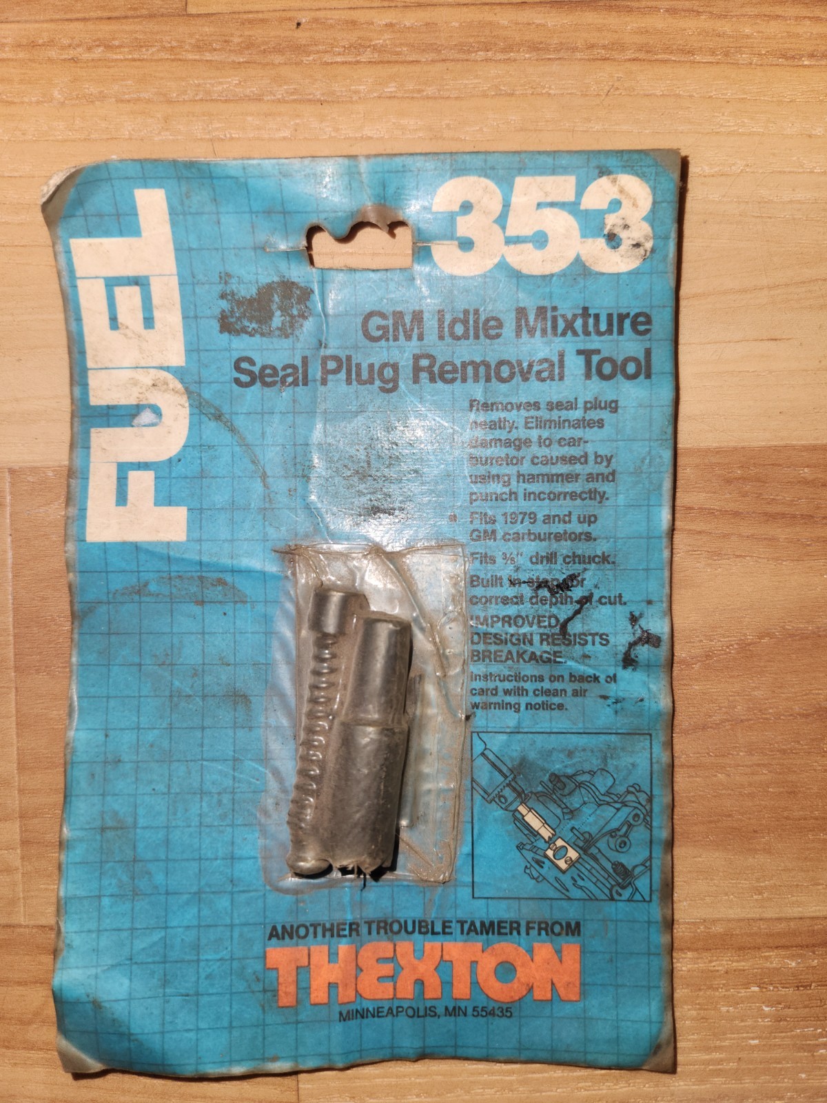 Thexton 353 Carburetor GM Idle Mixture Seal Plug Remover Tool