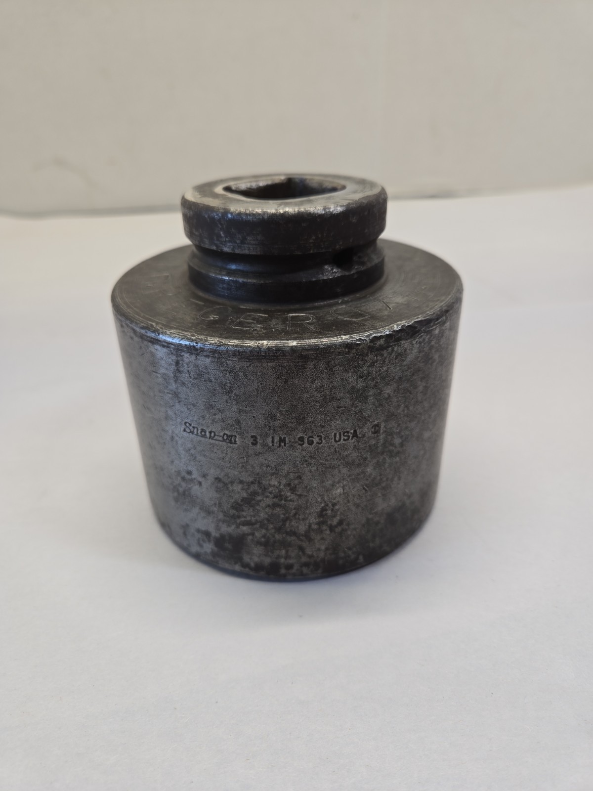 Vintage Snap-on IM963 3″ 1″ Drive 6 Point Shallow Impact Socket USA Heavy Duty