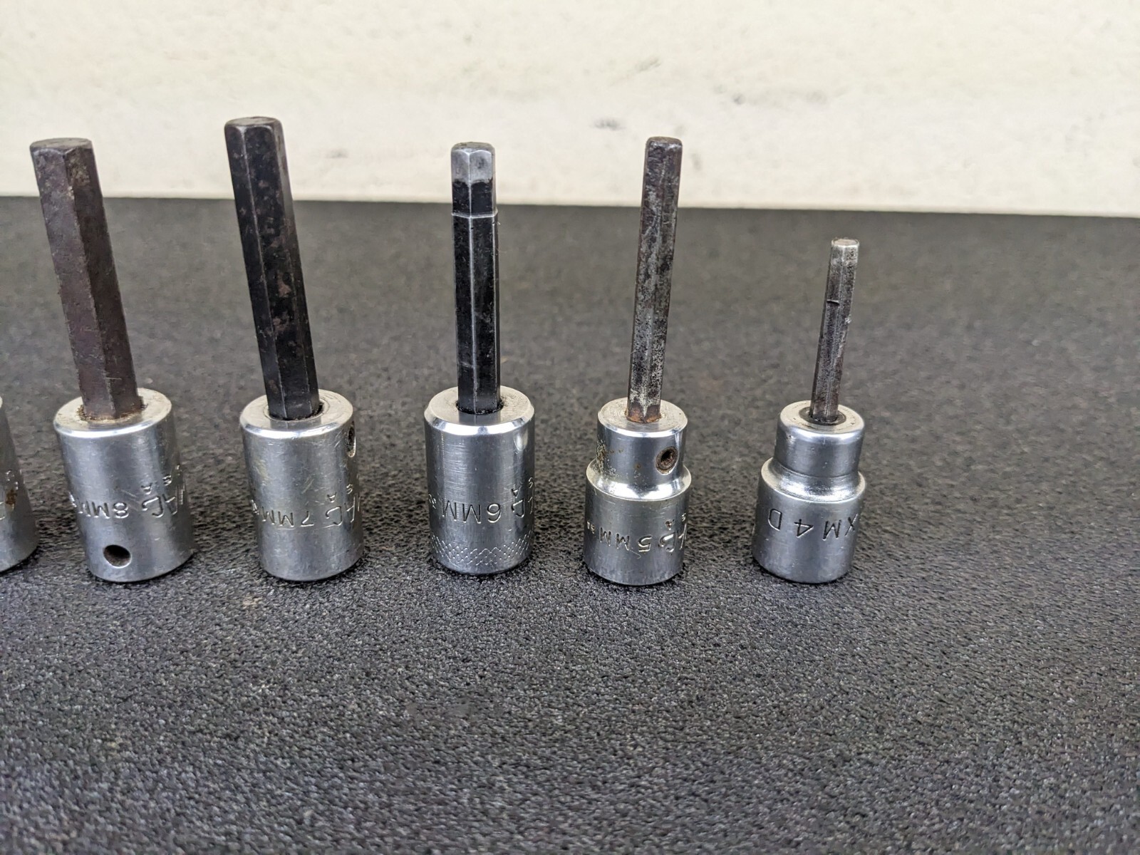 #bj277 Mac Tools 6pc Hex Allen Socket Bit Set METRIC 4mm to 9mm