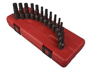 Sunex Tool 3649 13Pc 3/8″ Dr Fractional & Metric Hex Impact Driver Set