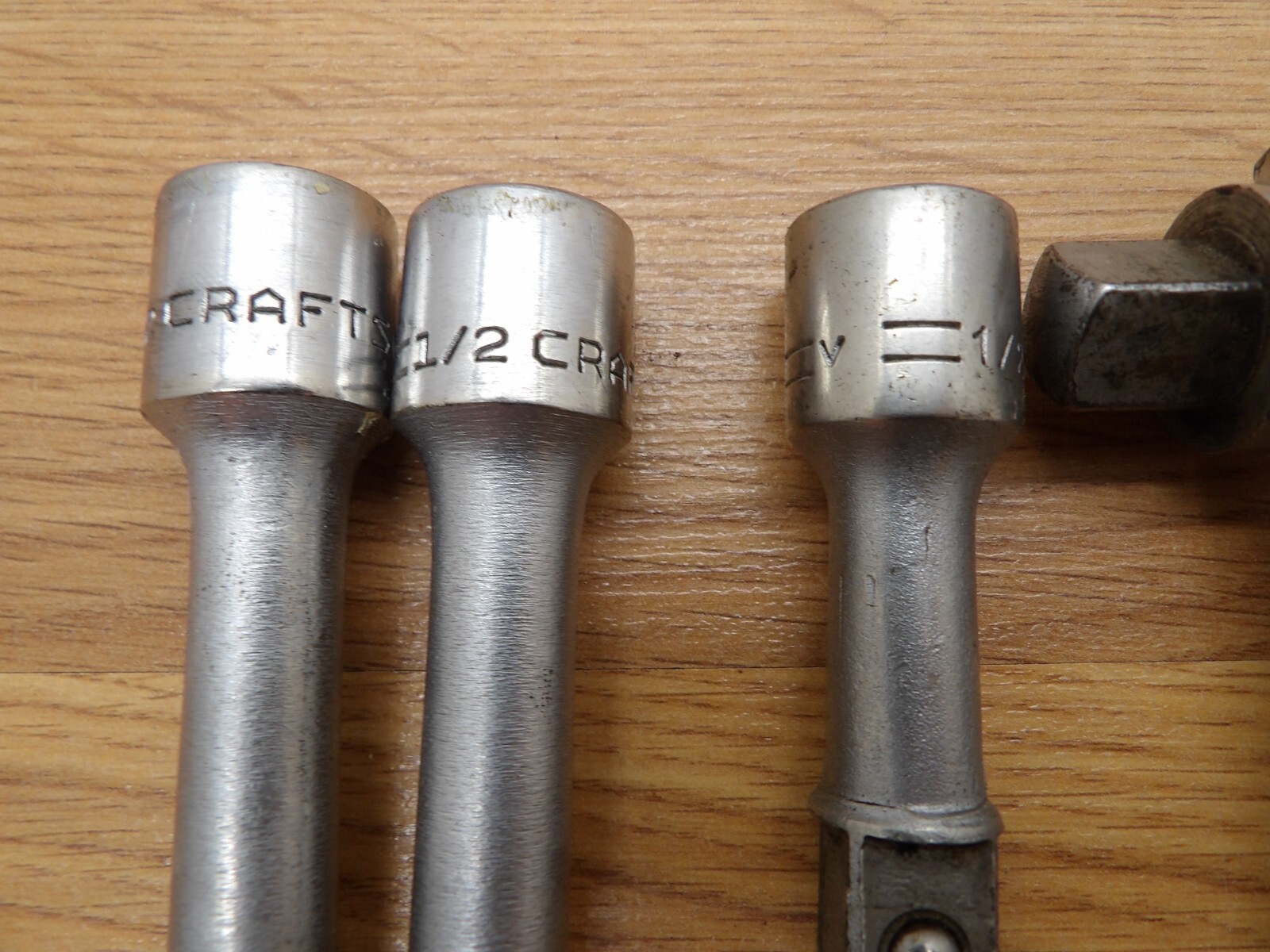 3 – CRAFTSMAN Extensions 1/2 inch Drive 3″ 6″ 10″ -V &Craftsman Sliding T Handle