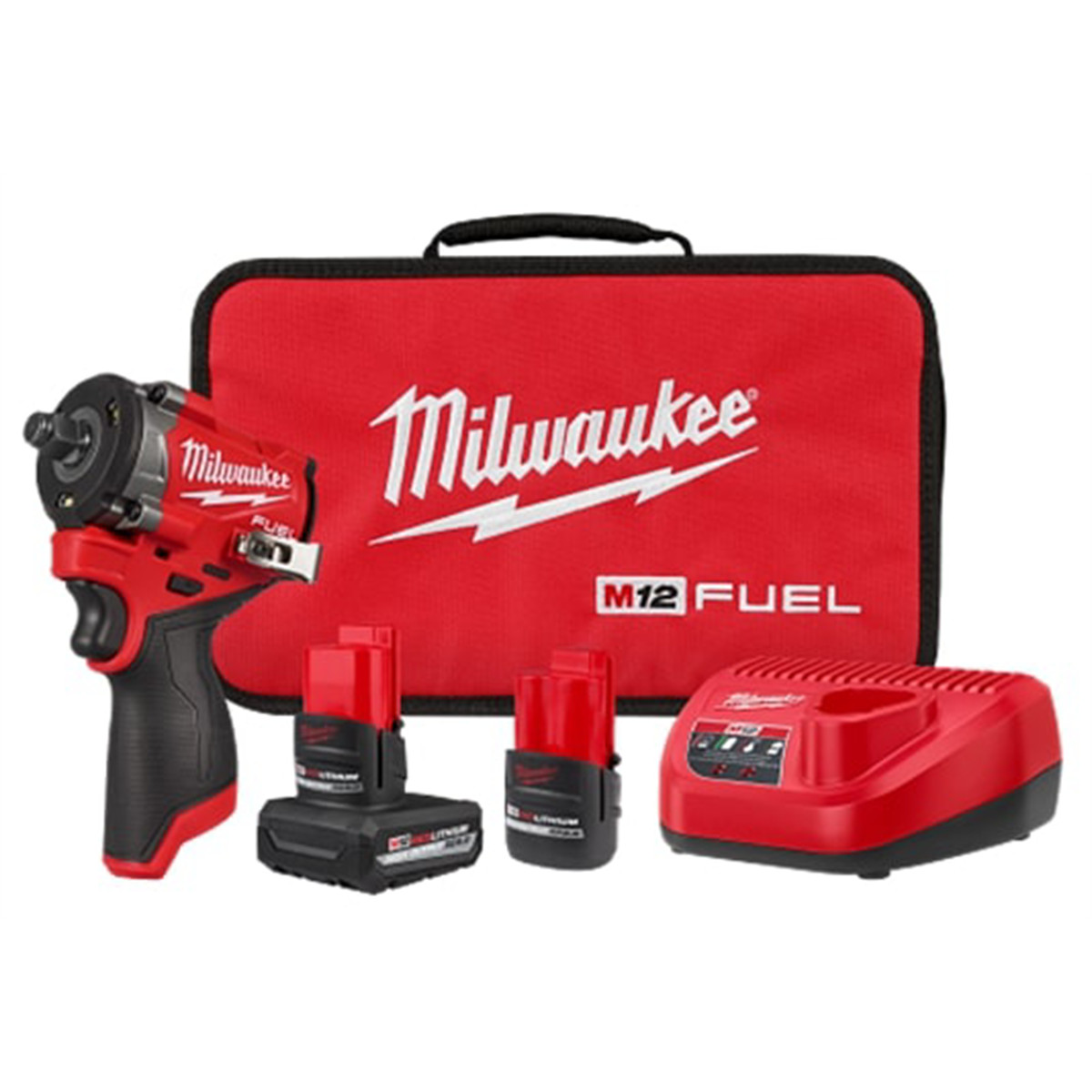 Milwaukee Tool M12 FUEL Stubby 1/2″ Impact Wrench Kit