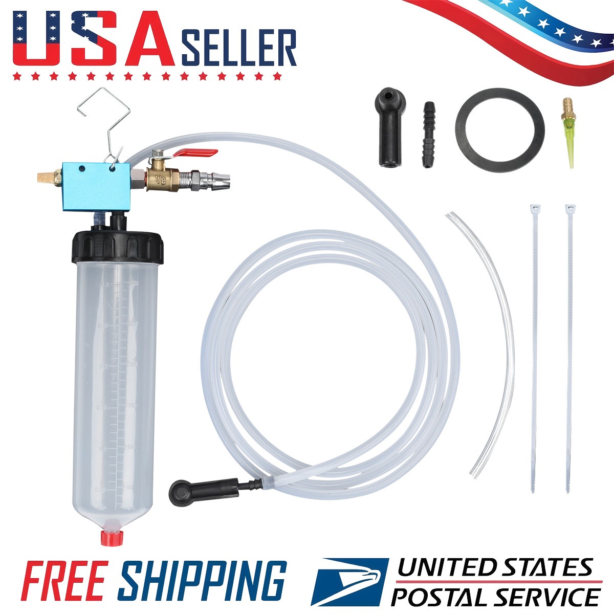 Brake Clutch Bleeder Tool Kit Vacuum Pump for Power Steering Oil Change 300ml