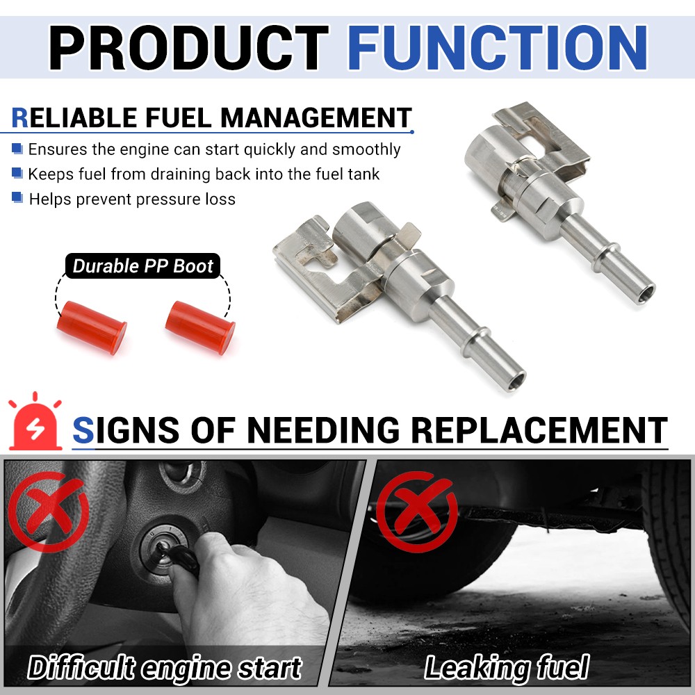 Fuel Pump Return Line Check Valve Set For Ford F-Series Replace 1L3Z9J274BA