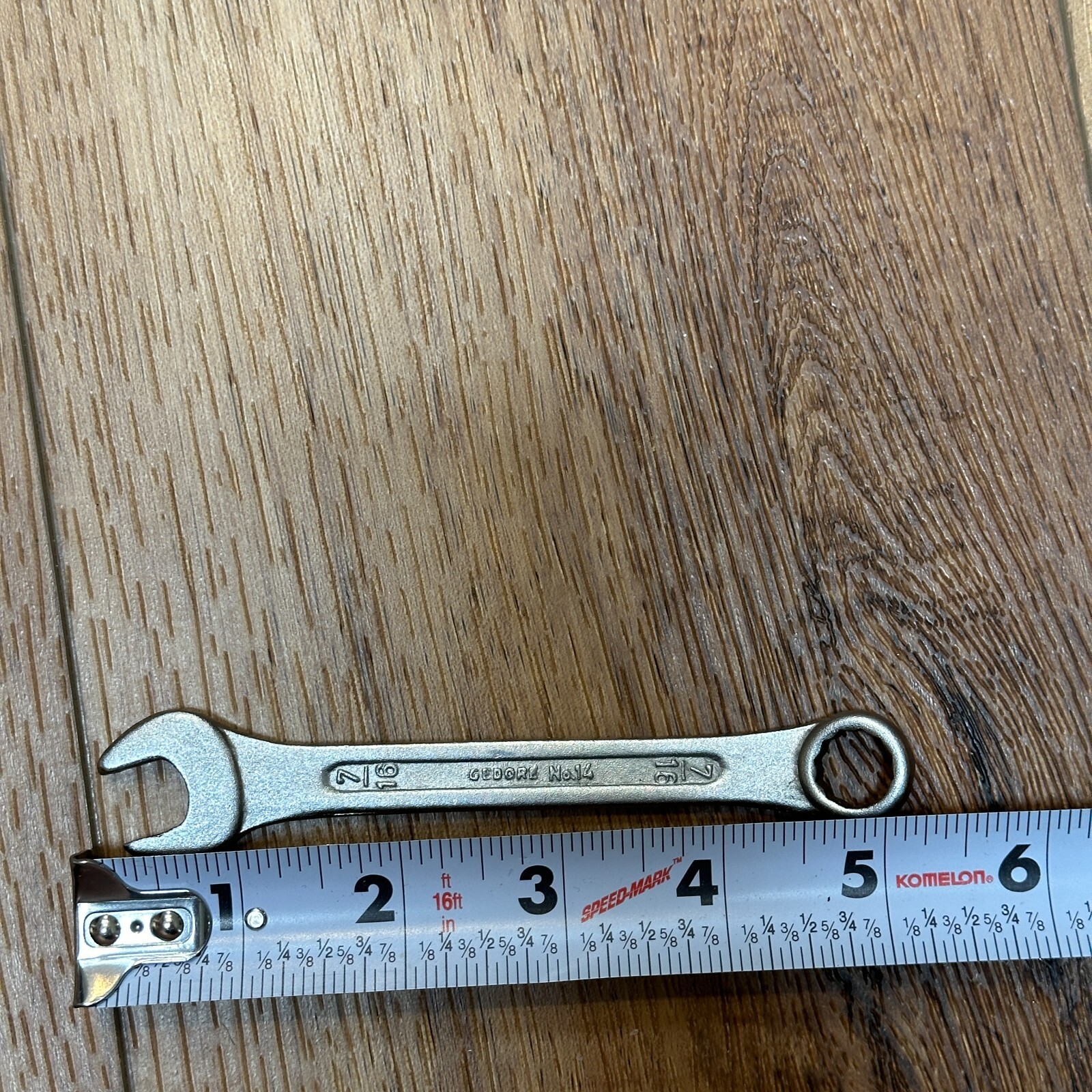 GEDORE 7/16″ COMBINATION WRENCH open end x 12 POINT BOX #No.14