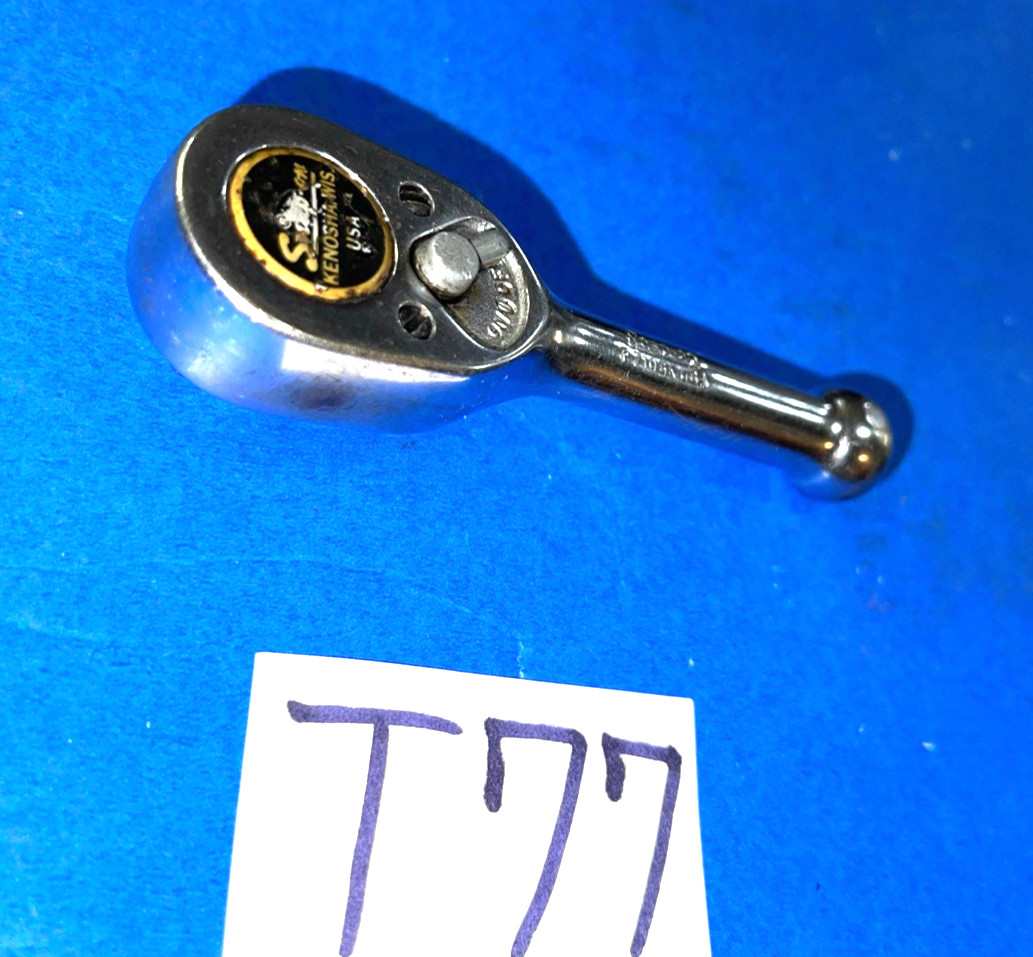 SNAP-ON TOOLS 3/8 DRIVE STUBBY HANDLE RATCHET F710BK INCLUDES SHIPPING IN THE US
