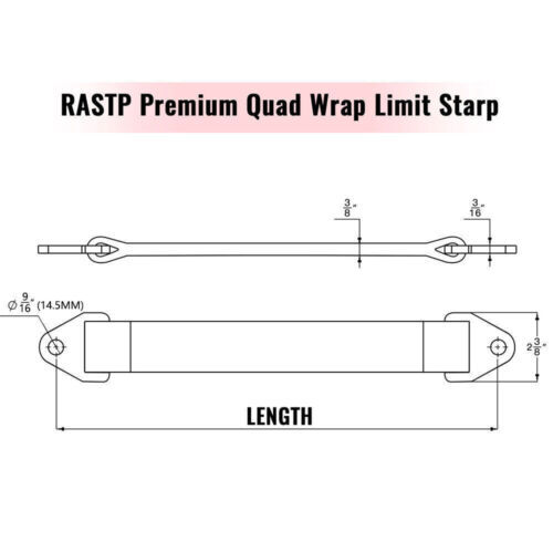 Red Suspension Travel Limit Strap 10″ 12″ 14″ 16″ 18″ 20″ 24″ Off-Road ATV UTV