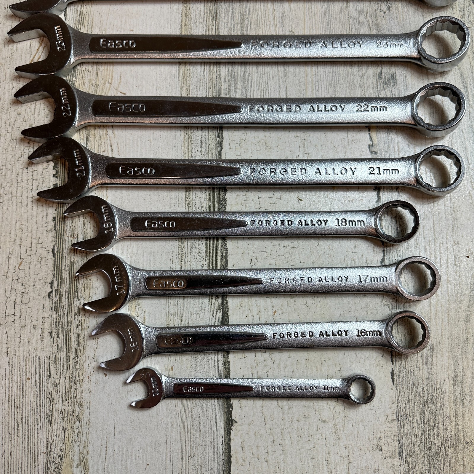 EASCO USA METRIC COMBINATION WRENCH SET 11MM – 32MM FORGED ALLOY (13 WRENCHES)