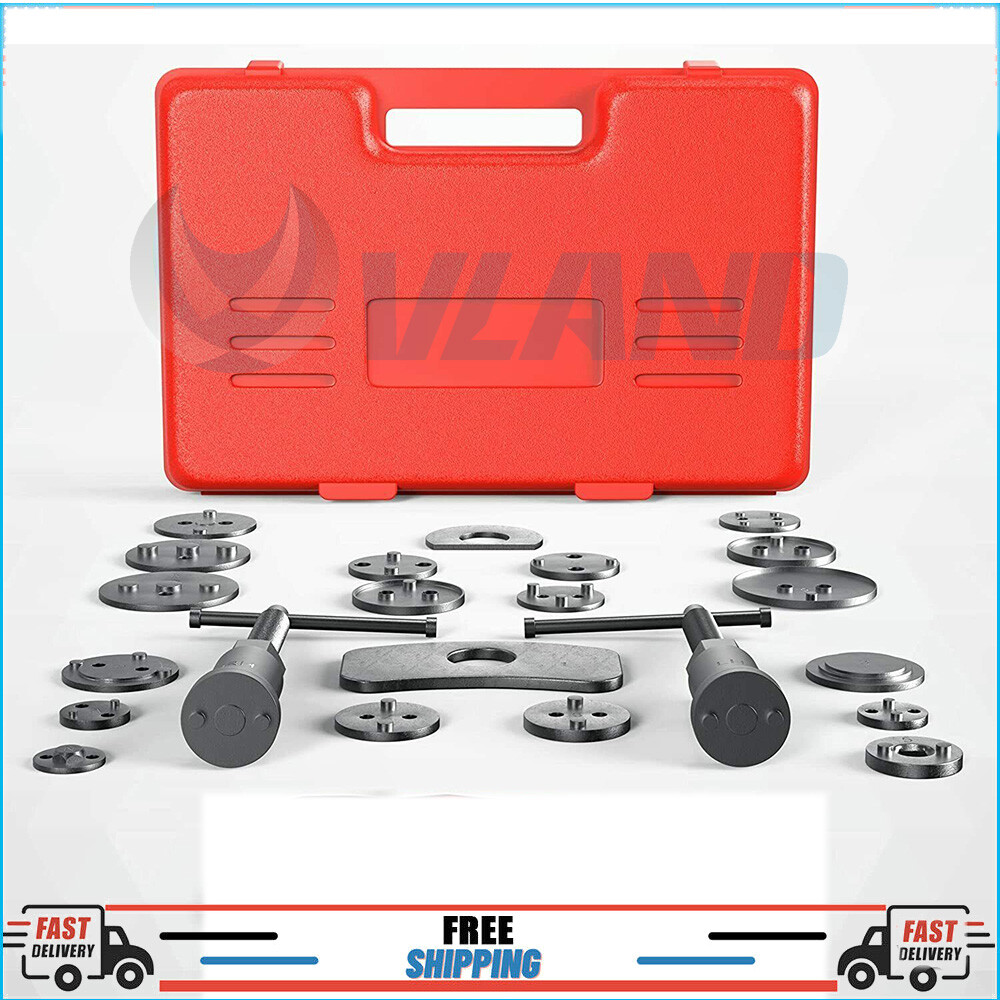 VLAND UNIVERSAL CAR DISC BRAKE CALIPER PISTON REWIND WIND BACK TOOL 22PCS NEW