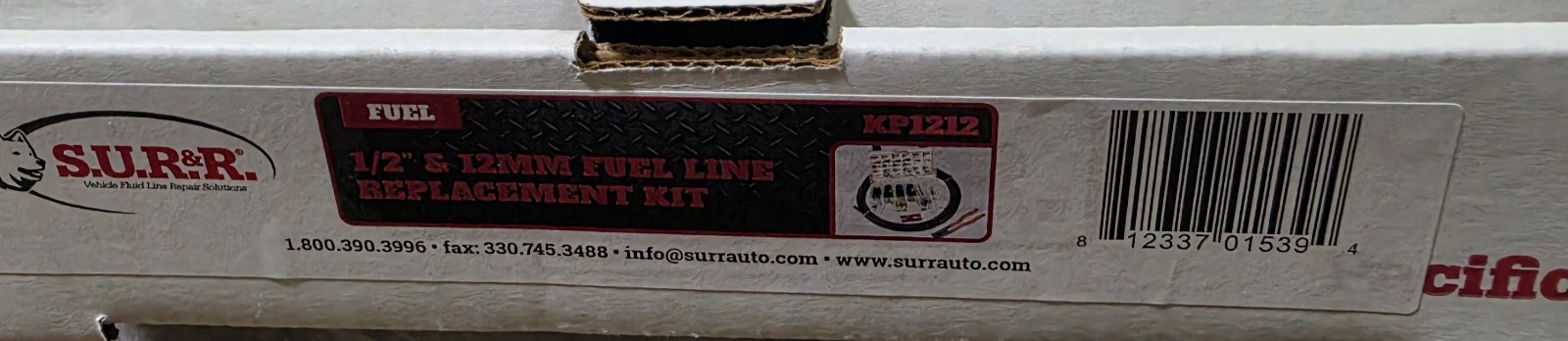 S.U.R.&R 1/2″ & 12mm Fuel Line Replacement Kit KP1212 SUR&R