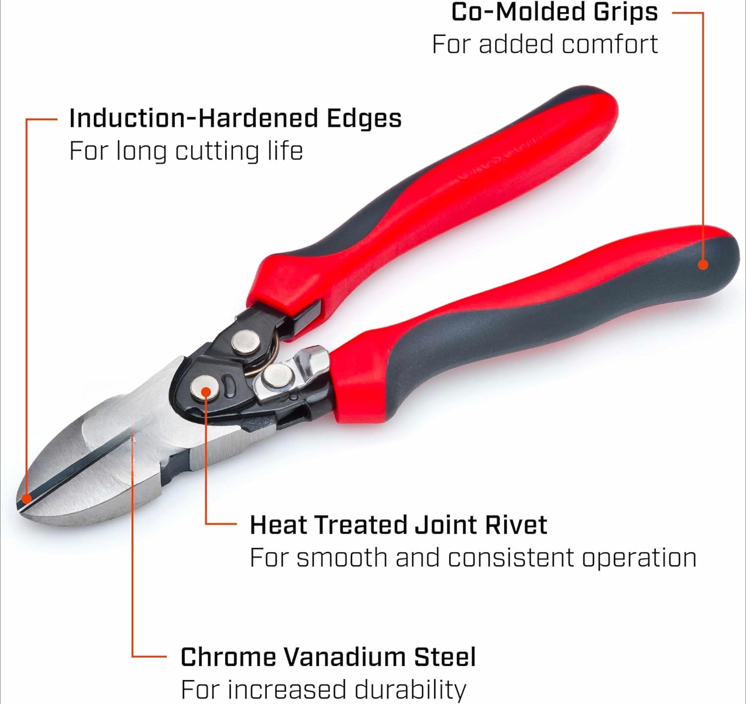 8″ Professional Series Diagonal Compound Action Dual Material Cutting Pliers