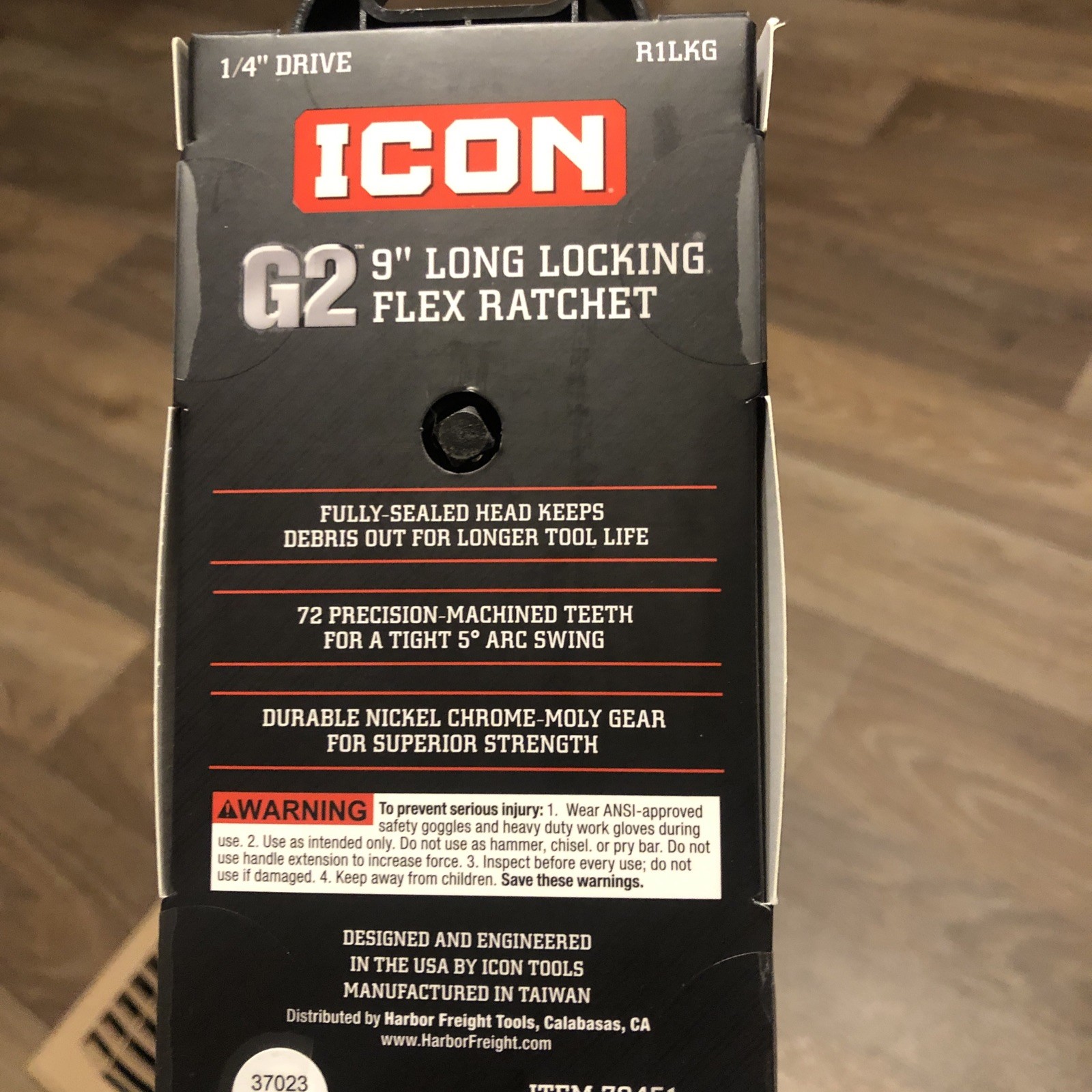 ICON R1LKG G2 9″ LONG LOCKING FLEX RATCHET 1/4 INCH DRIVE
