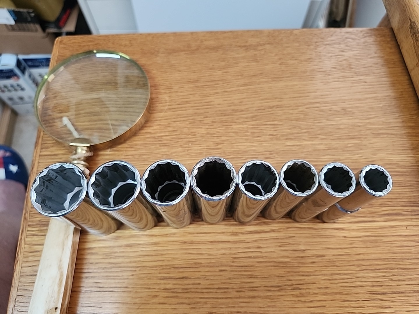 Proto Challenger 1/2” Drive 12 Point Deep Sockets USA Vintage 8 Pc