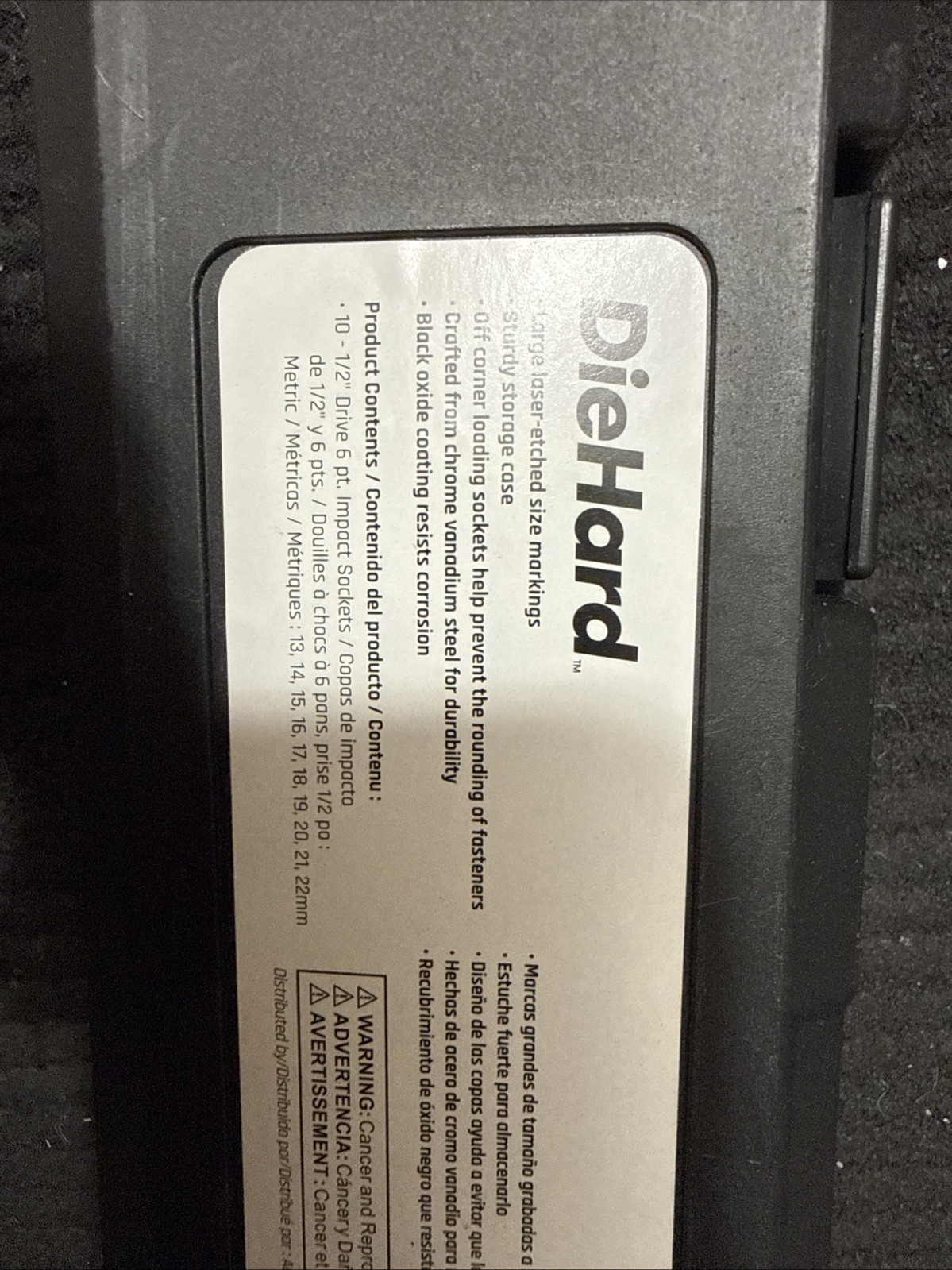 New DieHard DHP55296 10pc Impact Socket Set 1/2″ Drive 6-Point BLK Metric (BC)