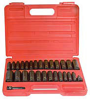 Sunex Tool 3360Dd 28 Piece Sae And Metric Impact Socket Set 5/16-1″ 8-22Mm