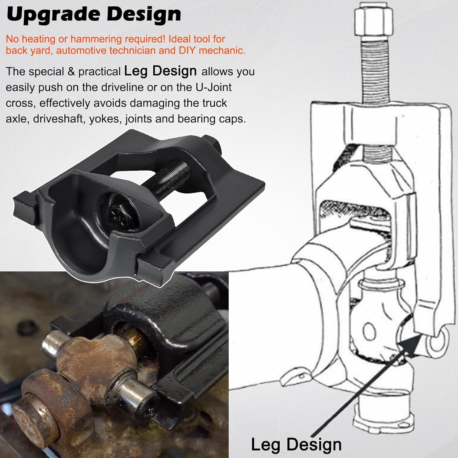 10102 Universal Heavy Duty U-Joint Puller Class 6-8 & 5192 Bearing Cup Installer