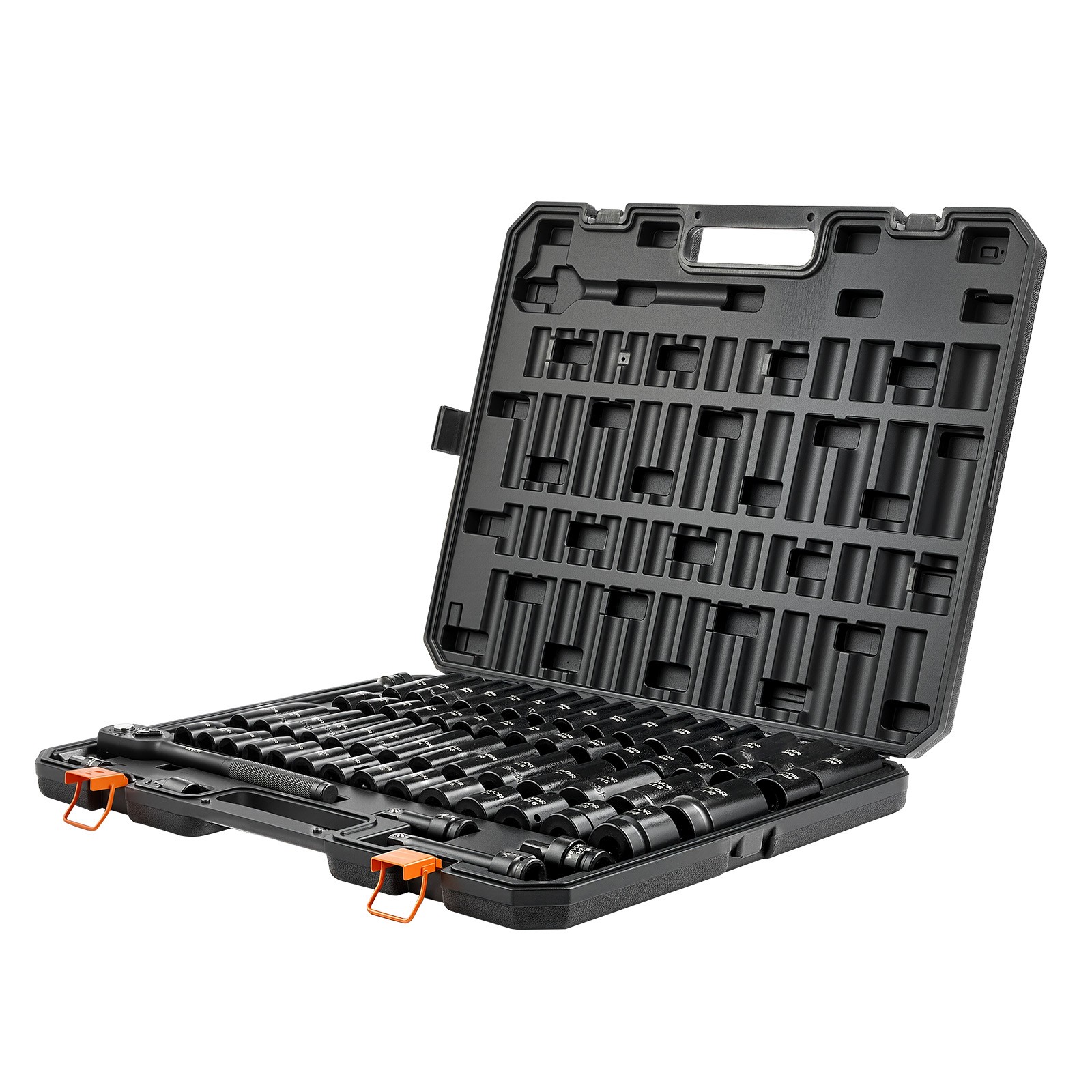 VEVOR Impact Socket Set 1/2″ Drive 65-Piece Socket Set 6-Point with Storage Case