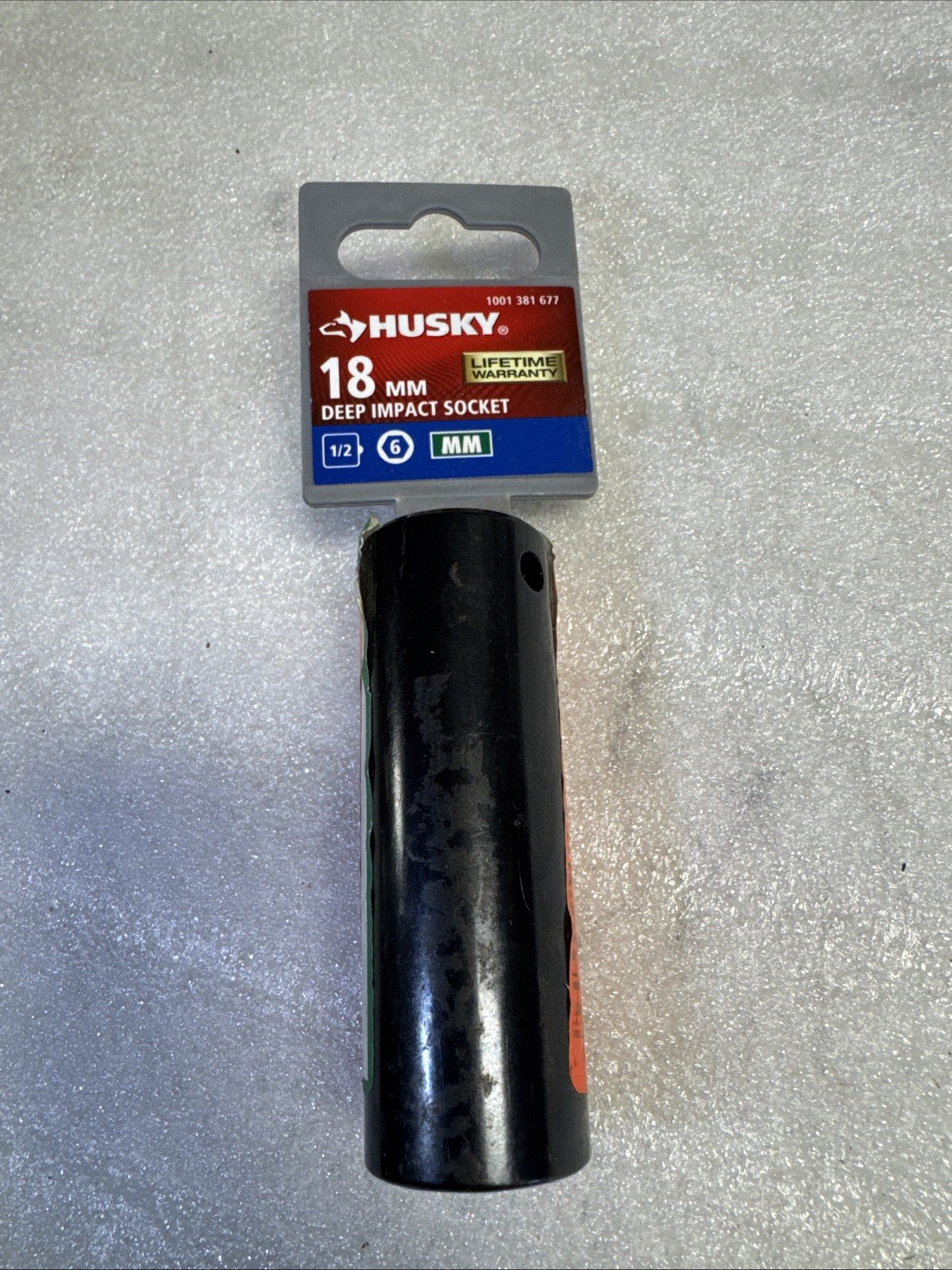 Husky 18mm Deep Impact Socket – 1/2” Drive – 6-Point – Lifetime Warranty