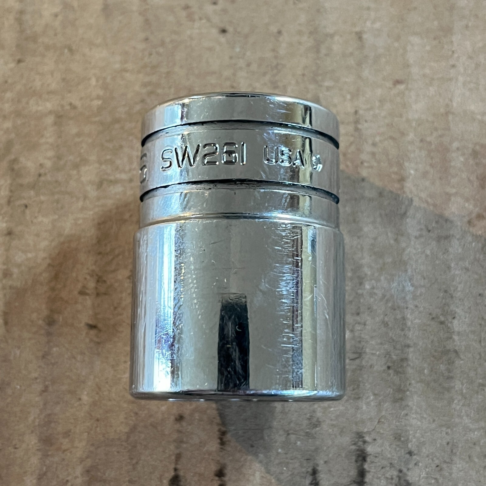 Snap-on 1/2″ Drive SAE 13/16″ Shallow 12-Point Socket SW261 Chrome USA