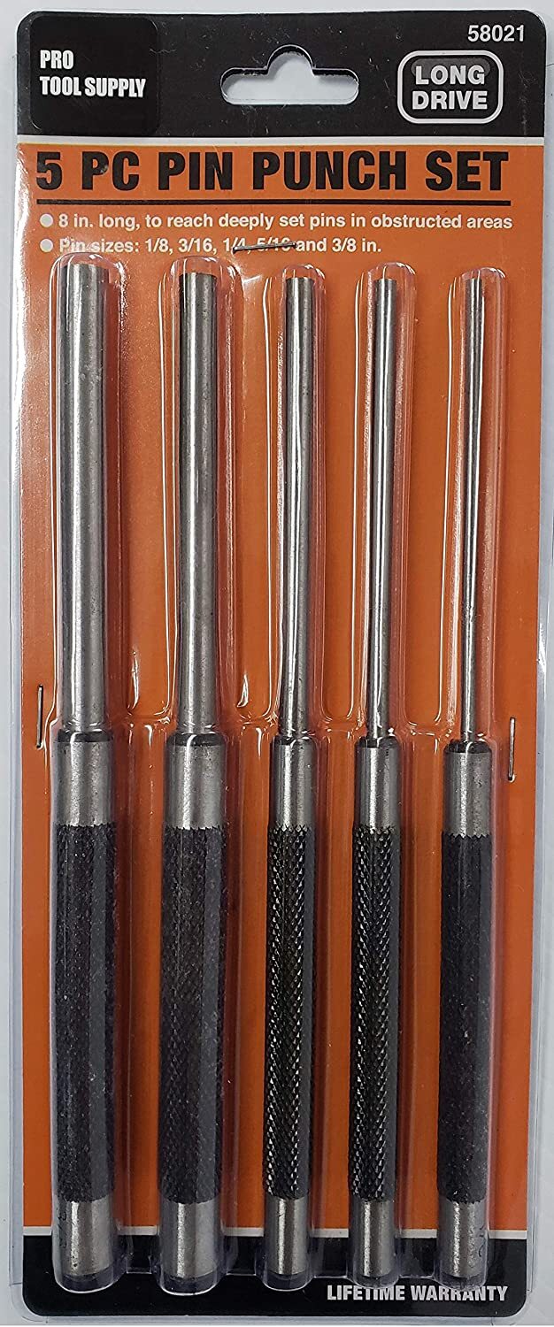5 PC LONG DRIVE PIN PUNCH SET GUNSMITH