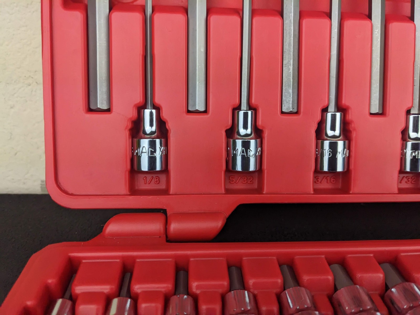 #bo766 Mac Tools SXH60B 60 PC. 3/8″ Master Hex Driver Socket Set EXCELLENT