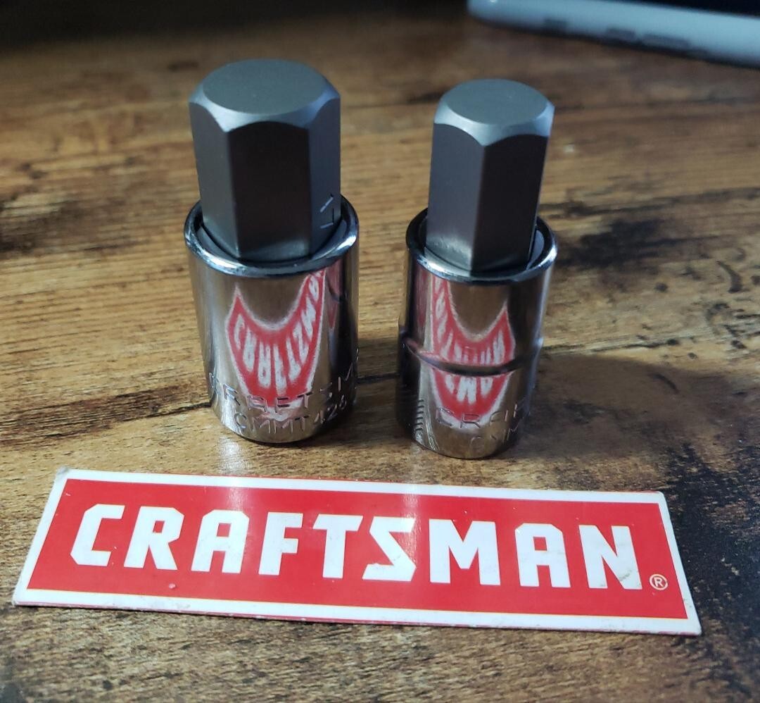 2 Craftsman MM 1/2 Dr. Hex Socket Bits #CMMT42669 #14 & #CMMT42670 # 17
