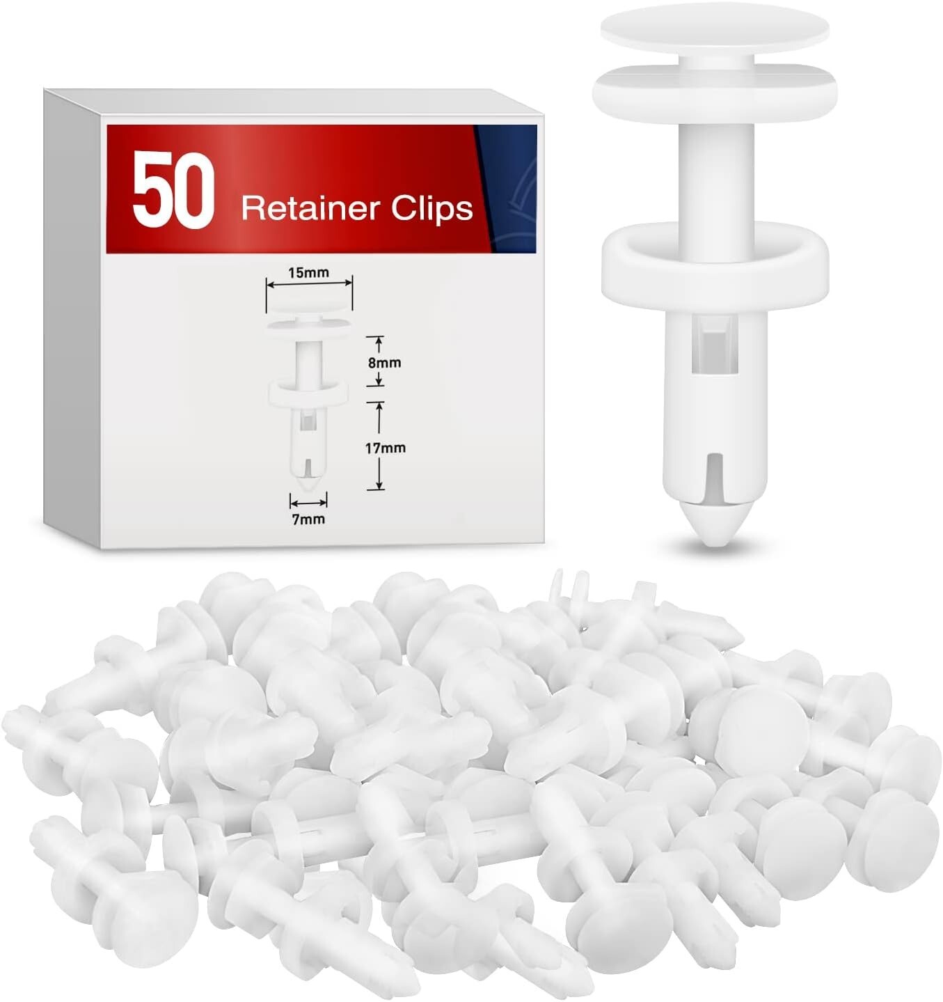 Nilight 50PCS Door Trim Panel Push-Type Retainer Clips Replacement for GM