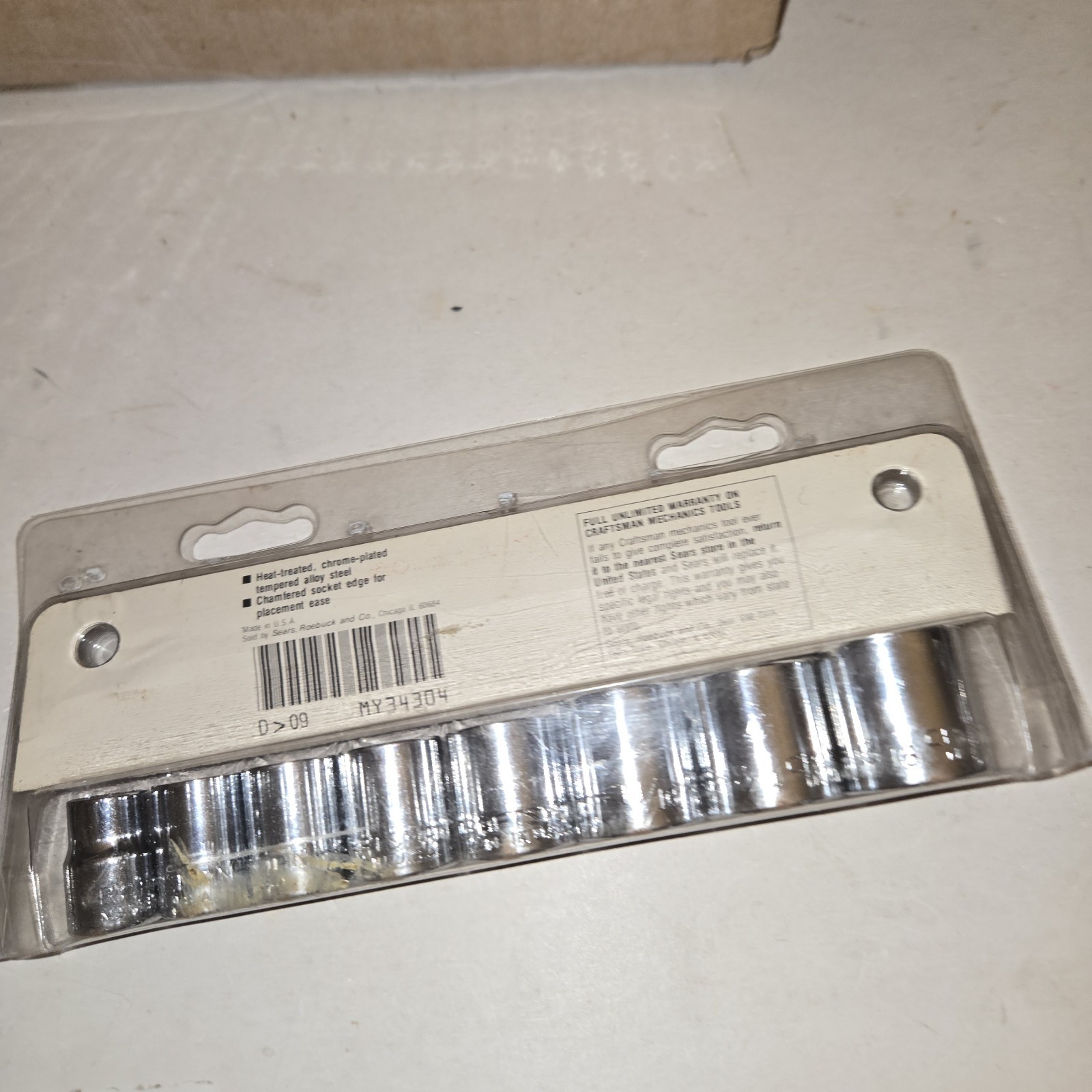Sears Craftsman USA SAE 3/8″ Drive Socket Set 6pt 34304 G Series Socket Set of 8