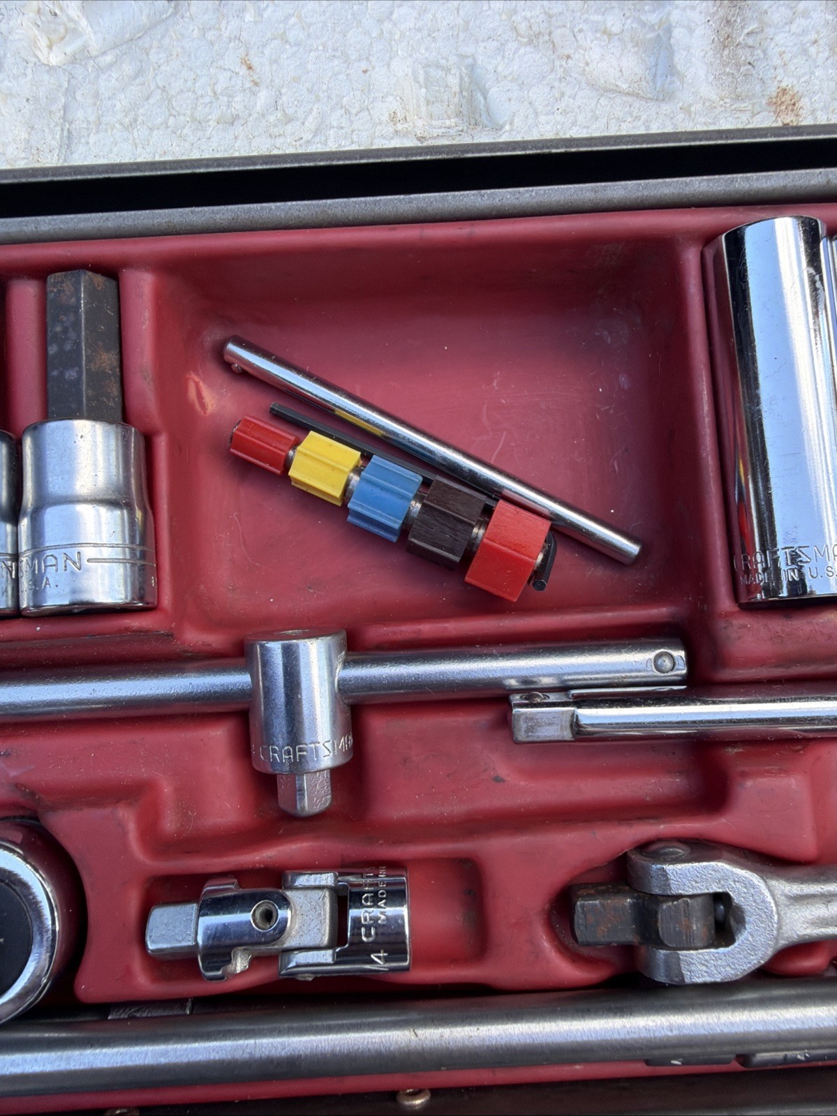 Sears Craftsman 1/4″ Drive 48pc SAE RHFT Socket Set Metal Case USA RARE 44302