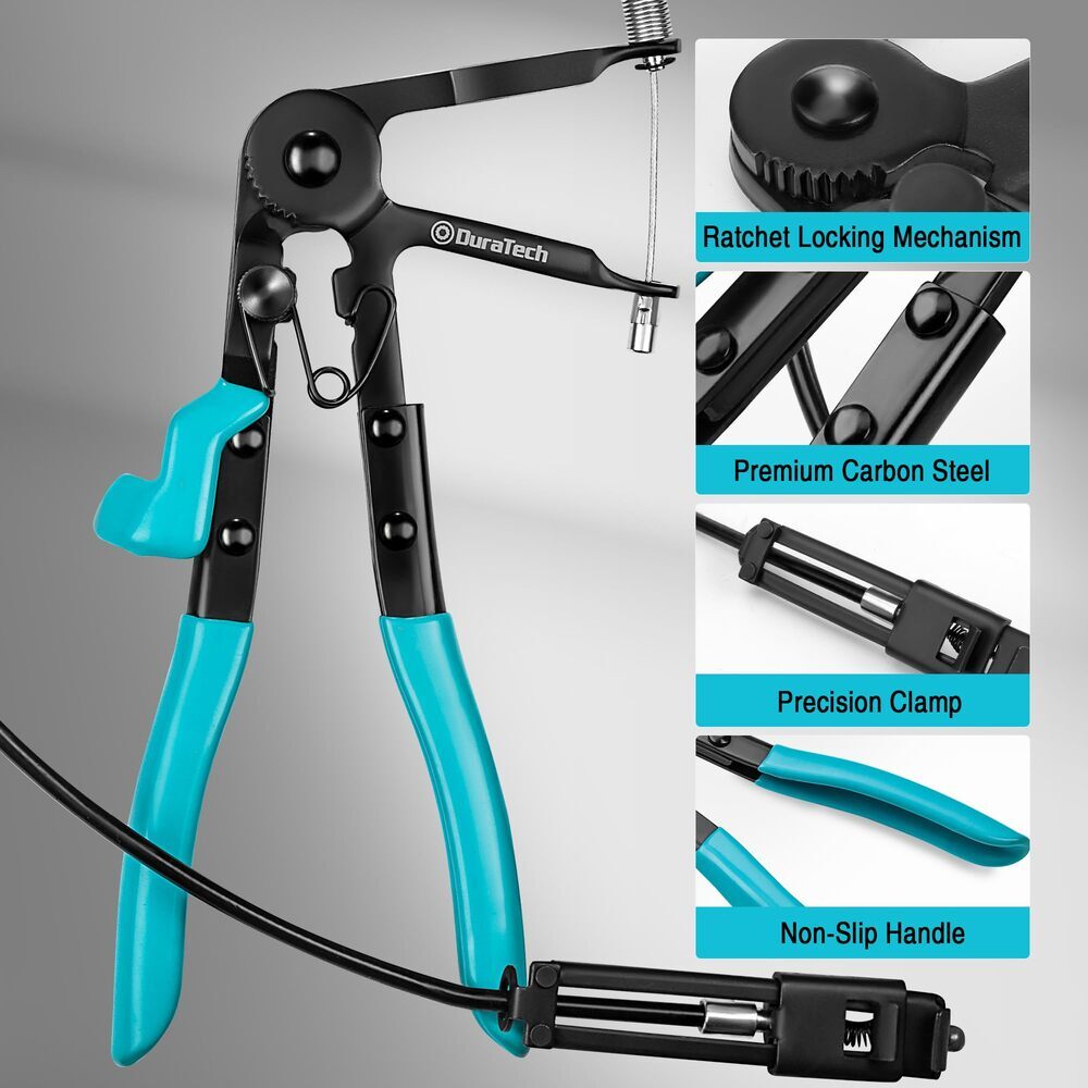 DURATECH 27inch Flexible Hose Clamp Plier Long Reach Radiator Hose Clamp Removal