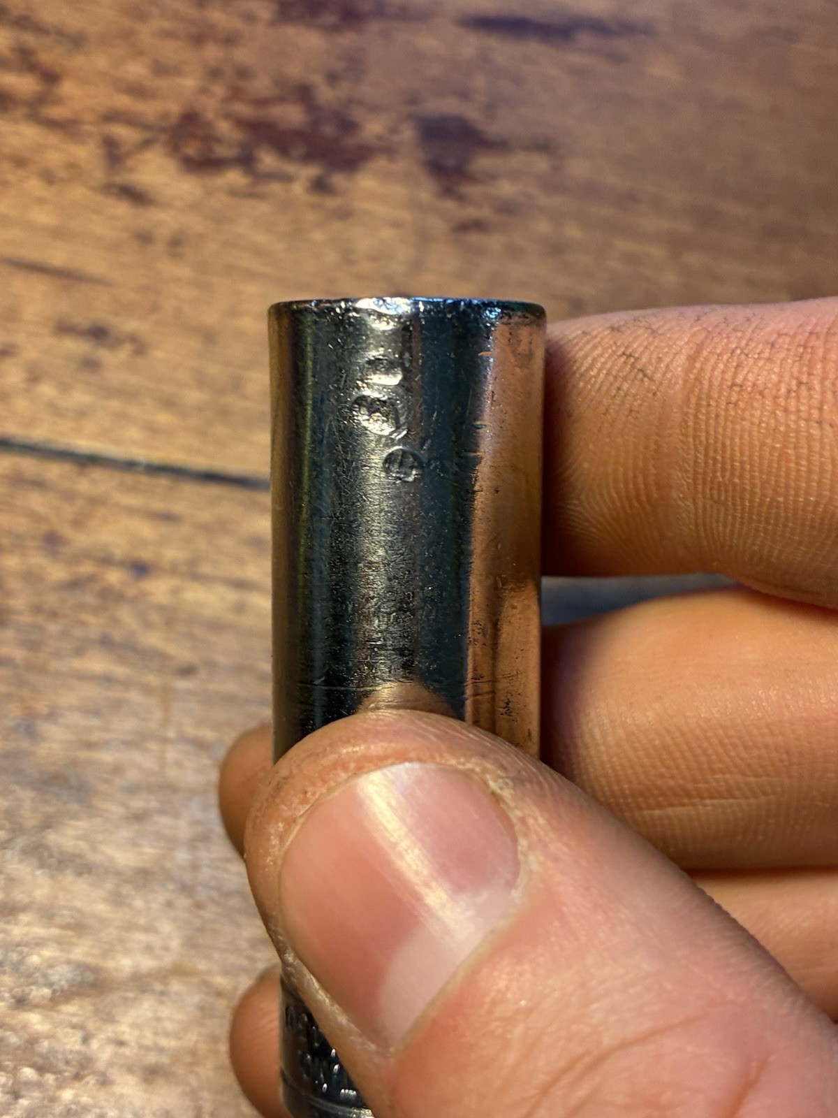 Vintage Snap-on Underline Logo SF161 3/8″ Drive 1/2″ SAE Deep 6 Pt Socket Rough
