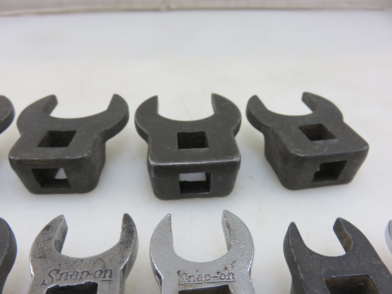 Snap-On Mixed Set Crowfoot Wrench Set 12pc Set 3/8″Dr. 3/8″-1-1/8″ Vintage USA