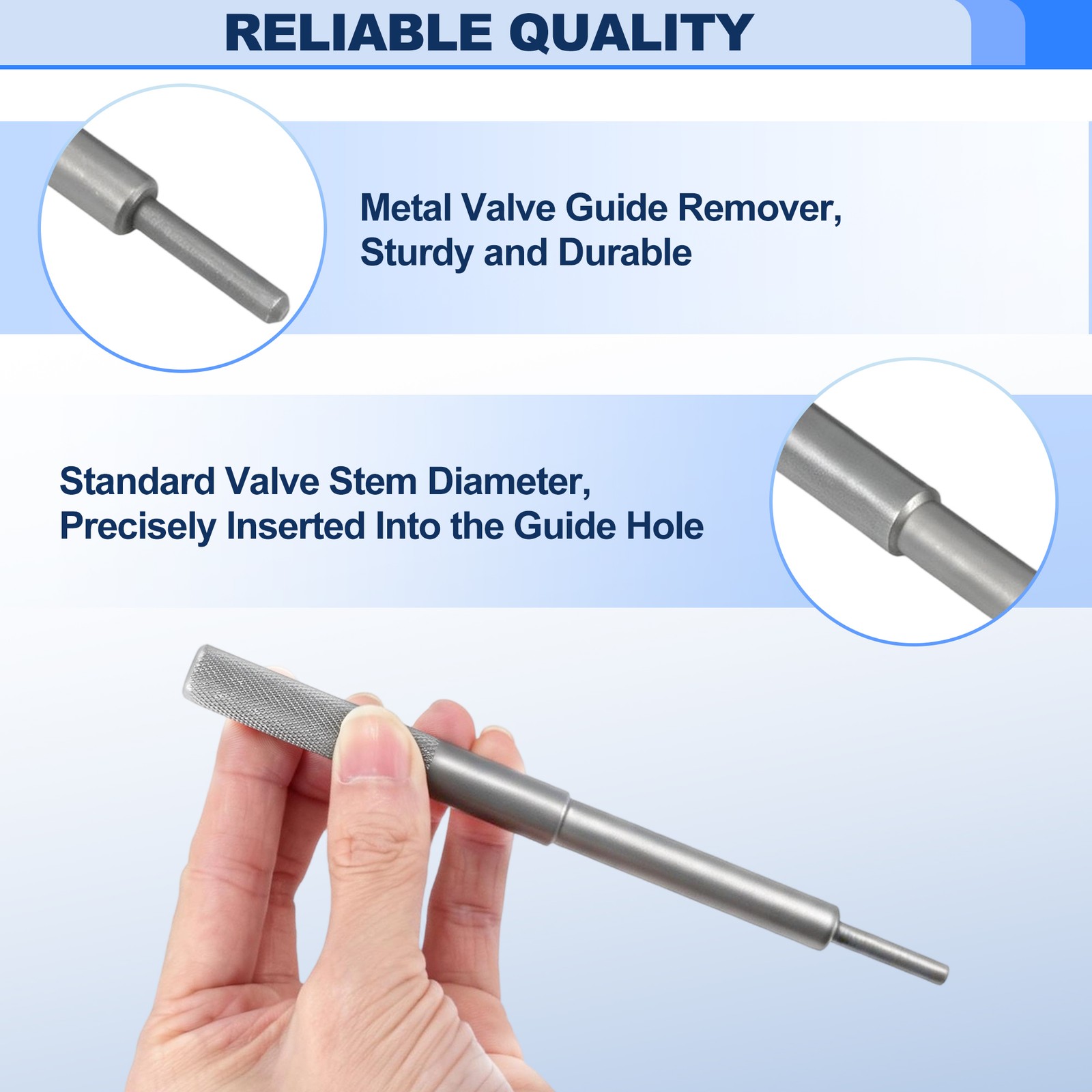 2 Pcs Black Universal Engine Valve Guide Remover Installer Repair Tool 6.9/6.5in