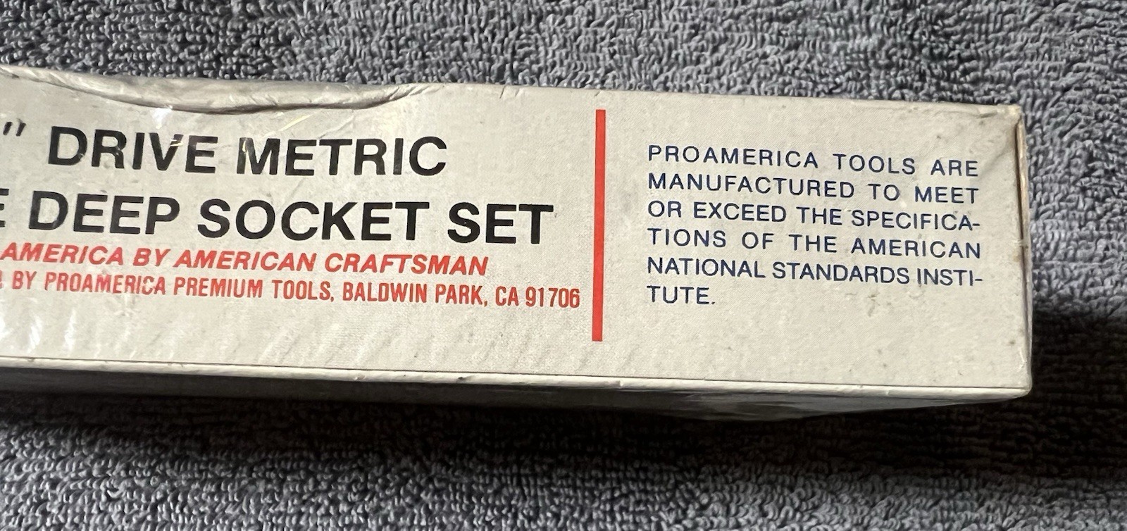 9 Piece Pro America 3/8″ Drive Deep Metric 6 Point Socket Set 10-15 17 19mm USA
