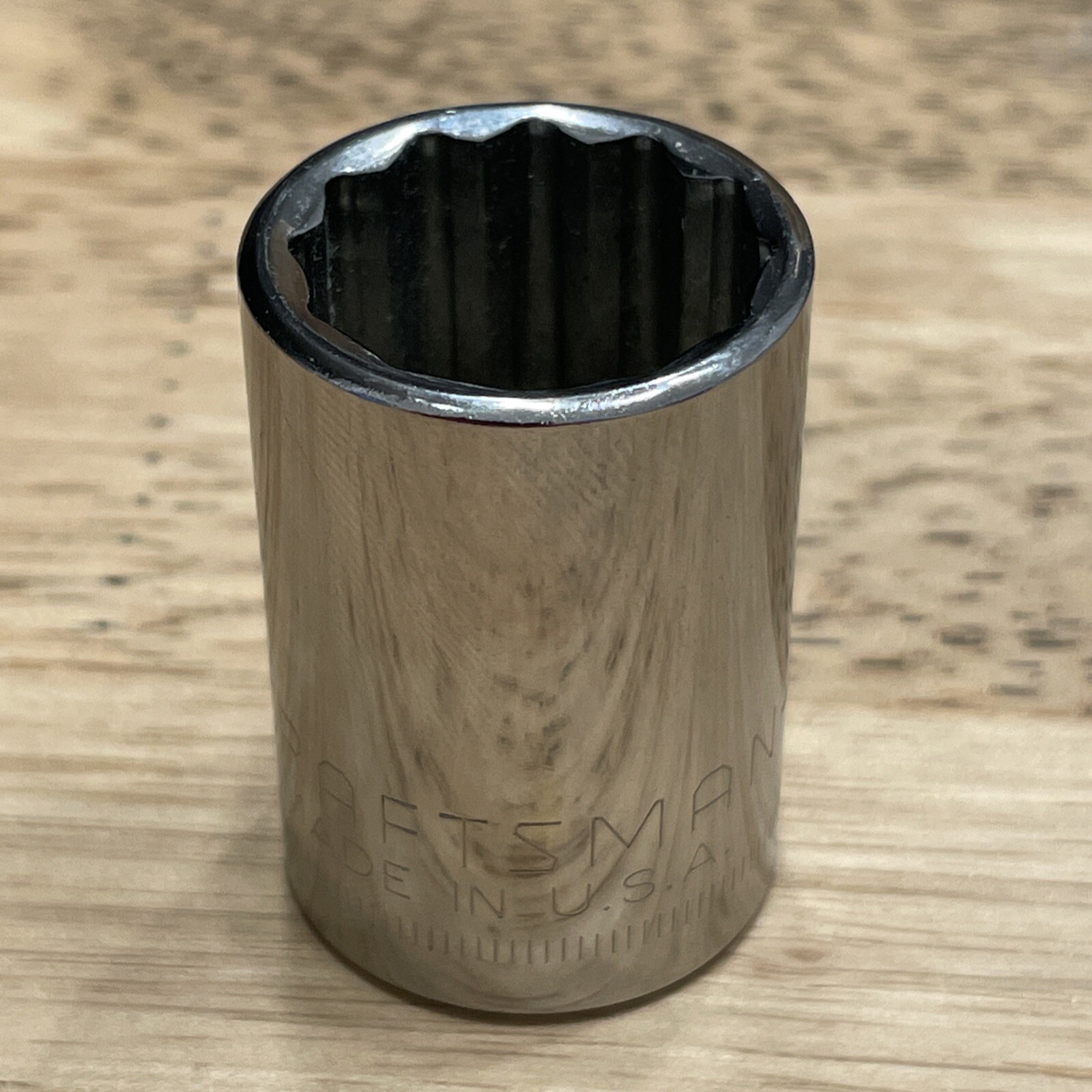 Craftsman 19mm Metric 1/2″ Drive 12 Point Shallow Socket Inverted G2 44238 USA