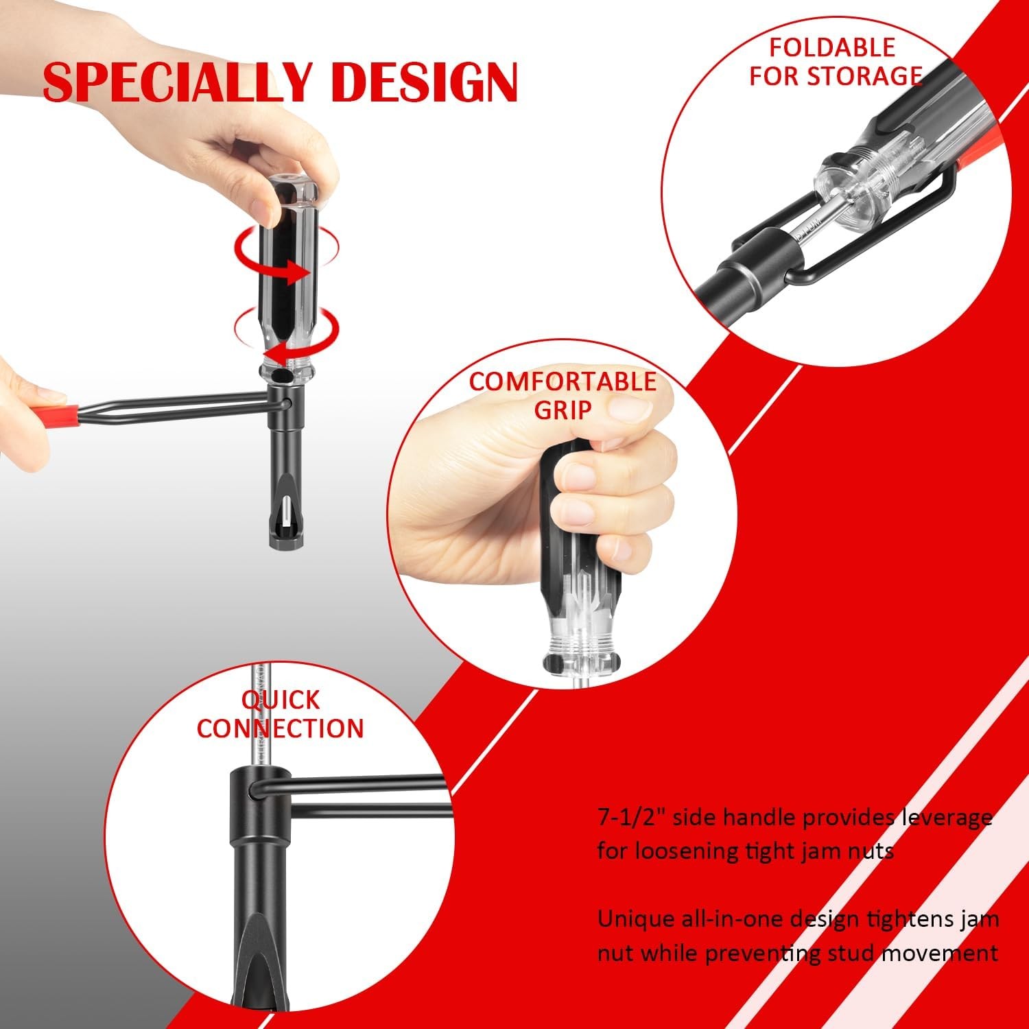 10mm Jam Nut Valve Clearance Adjustment Tool 648827 for Honda, Nissan Engines