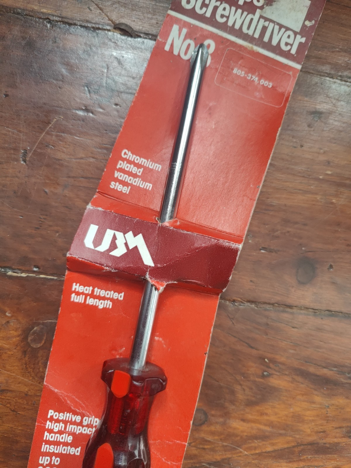 UBM Pozidriv Screwdriver No.3 Chromium Plated Vanadium Steel Insulated 6000V