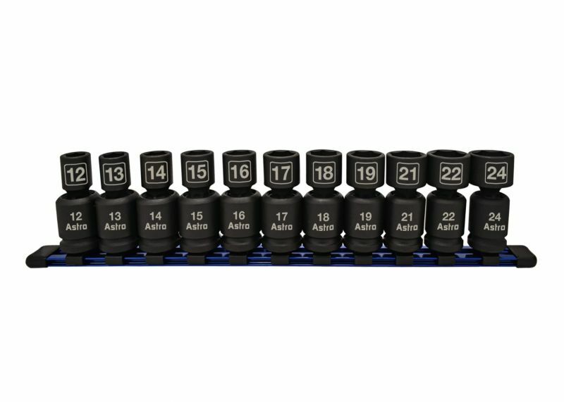 Astro Pneumatic 78244 11Pc 1/2″Dr Metric Nano Pinless Universal Impact Sockets