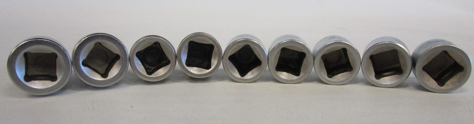 Blue Point BLPXZNM389 9pc 3/8″ Drive Triple Square Bit Stubby Socket Driver Set