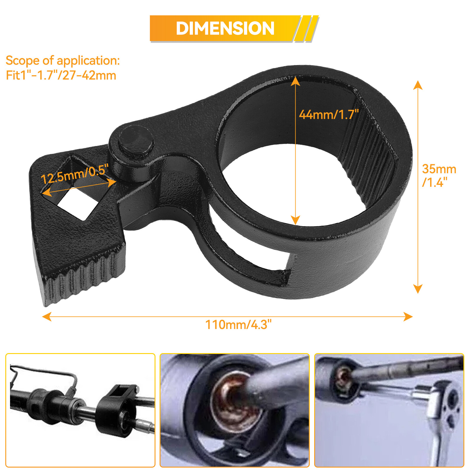 Inner Tie Rod Wrench 27mm-42mm Universal Removal Tool Tie Rod End Car Truck