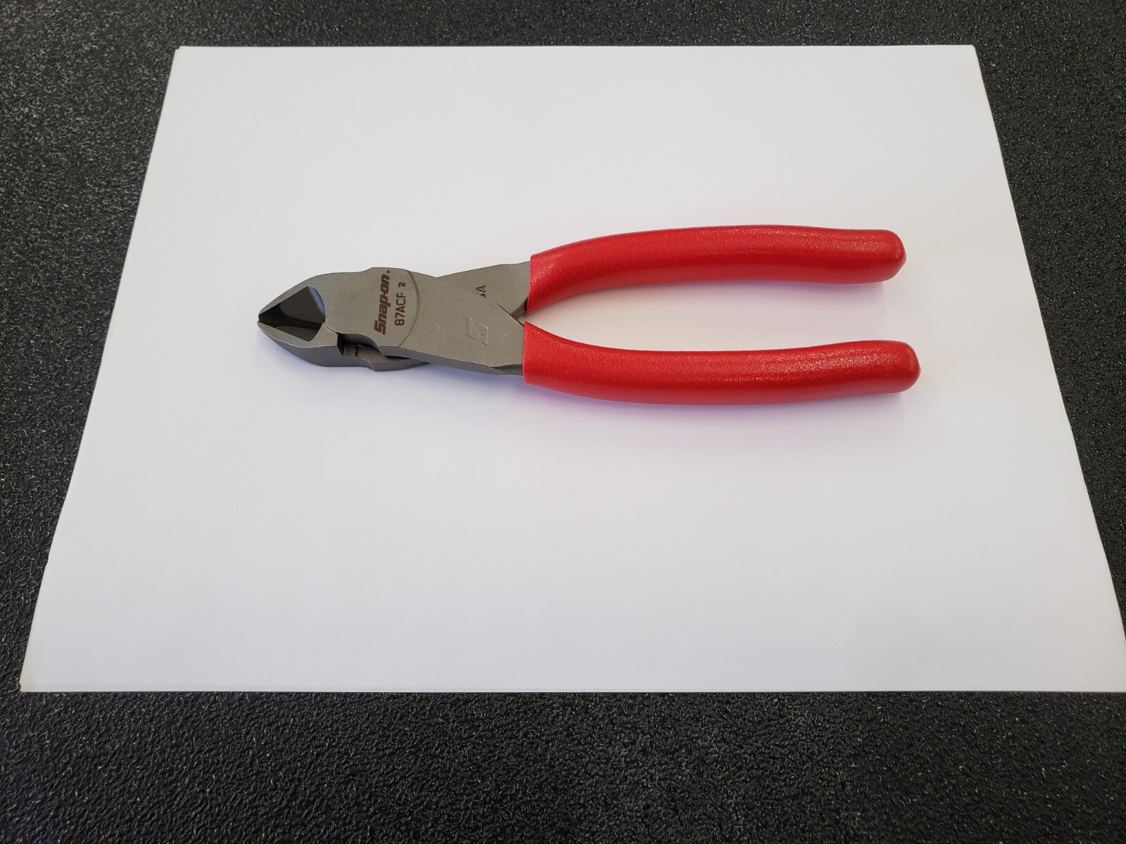 Snap-on Tools USA NEW RED Soft Grip 7″ VectorEdge Diagonal Cutter 87ACF
