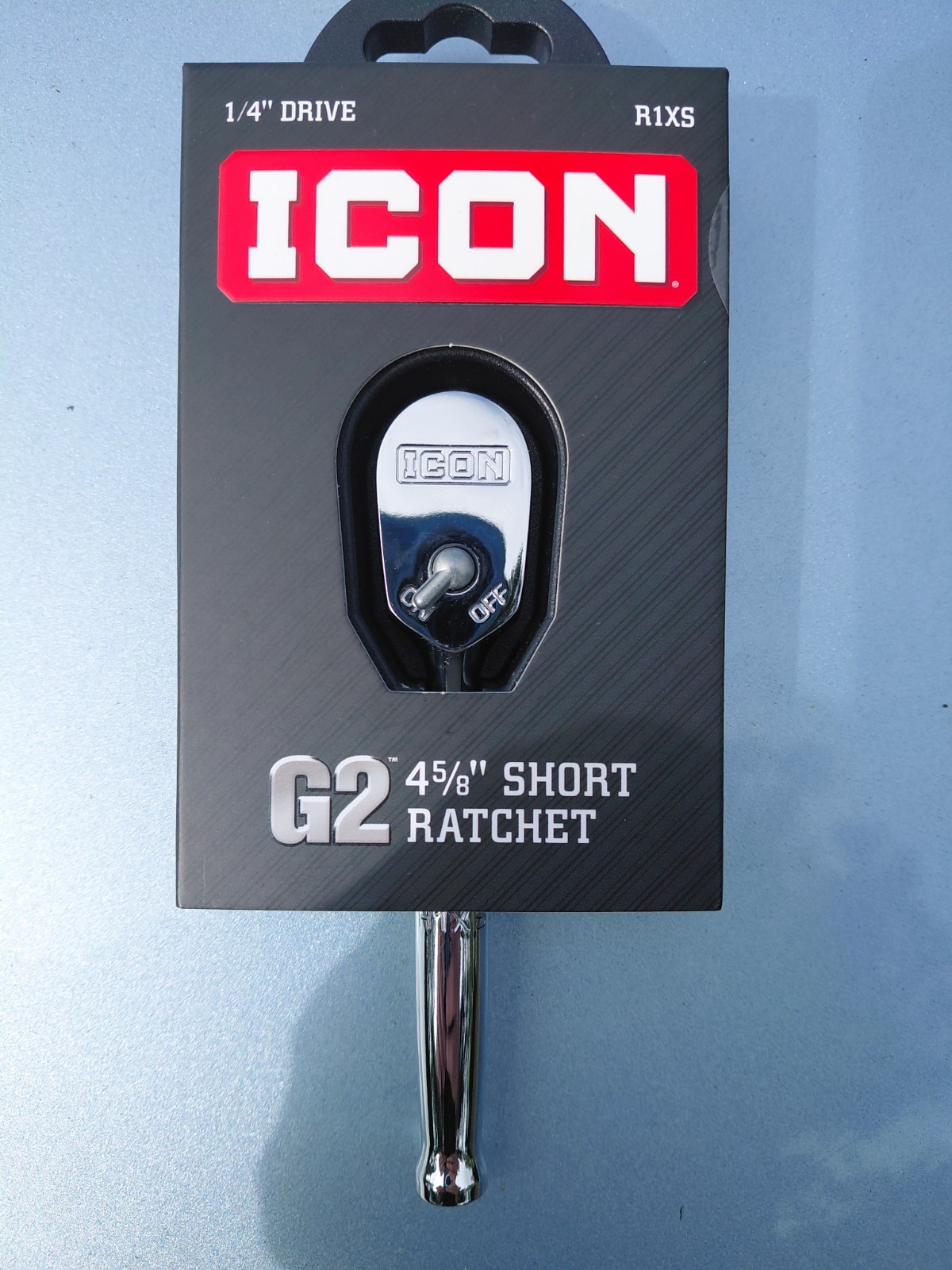 ICON G2 1/4 in. Drive, 4-5/8 in. Short Ratchet NEW ITEM 70442 R1XS