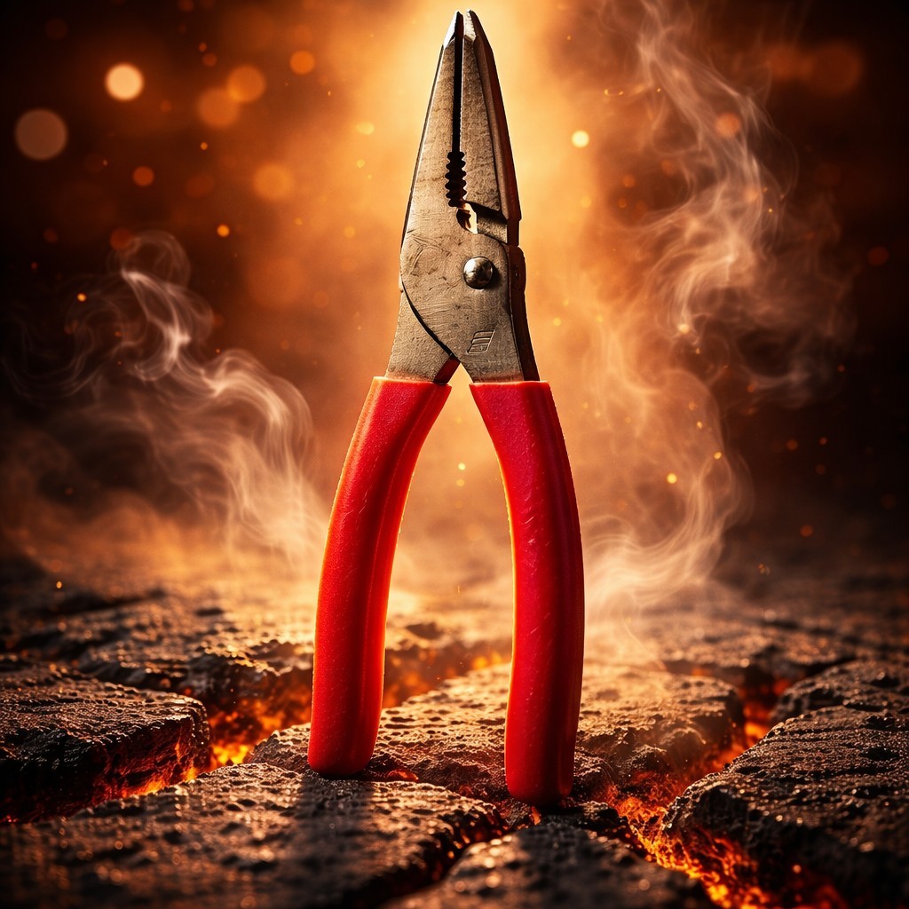 Snap-on Tools USA NWOT Red 9″ Talon Grip Long Nose Slip Joint Pliers LN47ACF