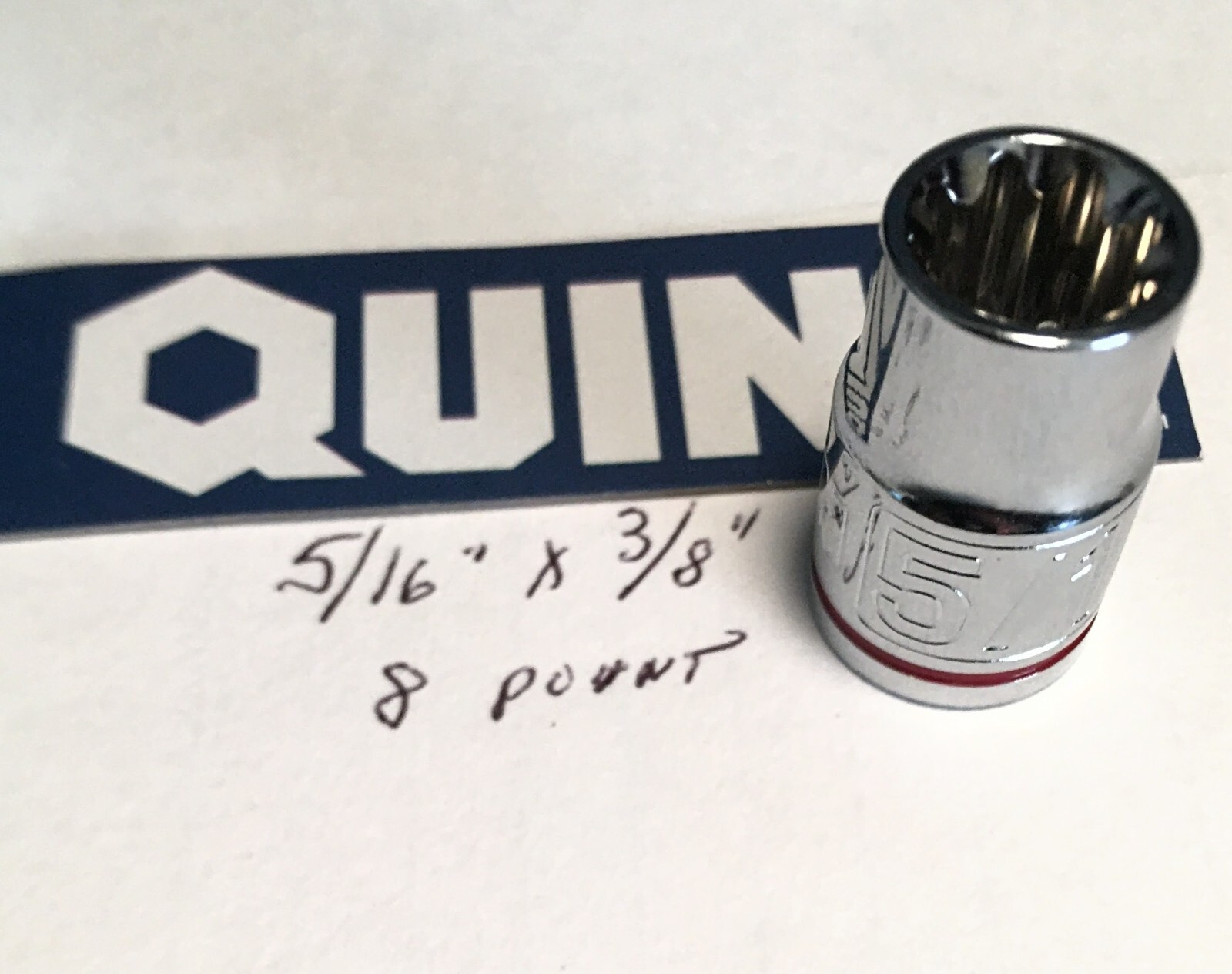 Quinn 5/16″ x 3/8″ Dr Standard Socket. 8 Point Free Shipping