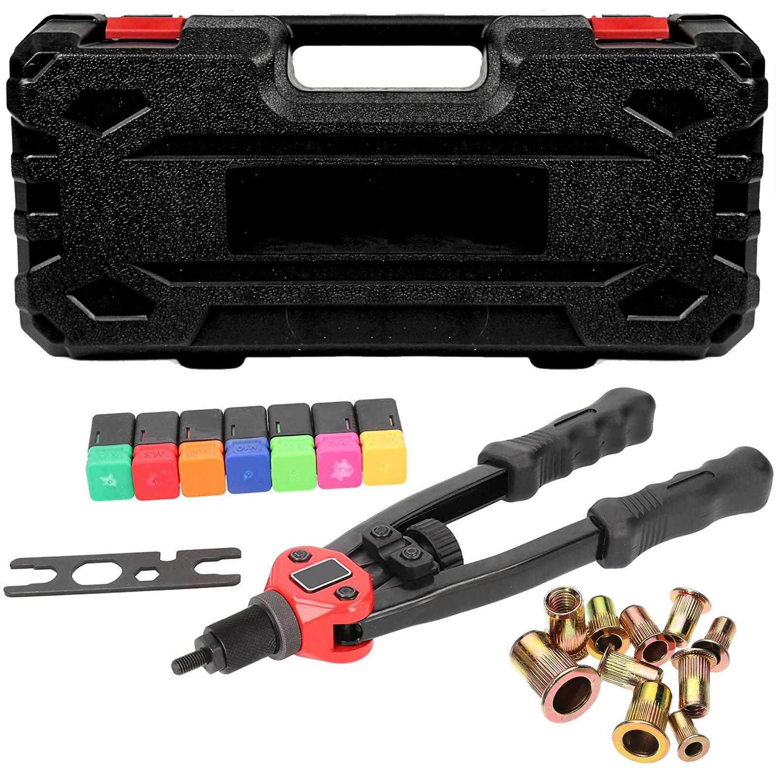 13» Rivet Gun Kit Rivnut Thread Setting Tool Nut Setter NutSert Metric 60PC Nut