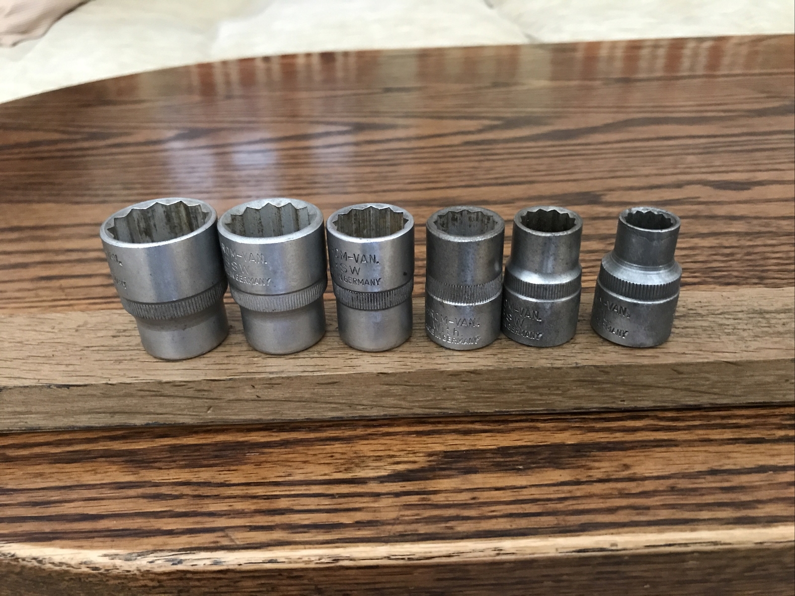 6 Metabo Rheidco Sockets 1/2” To 3/16” Whitworth With 1/2” Drive.