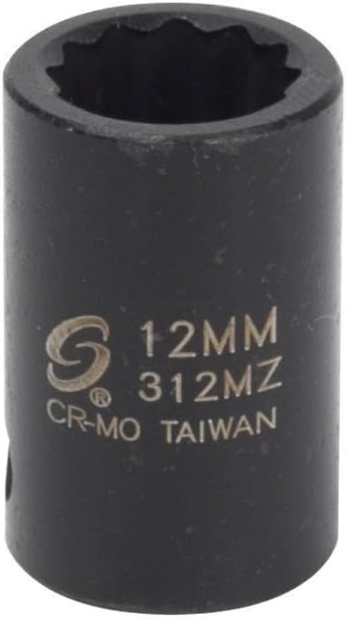 3/8-Inch Drive 12mm Steel Impact Socket – Precision Fit with Lifetime
